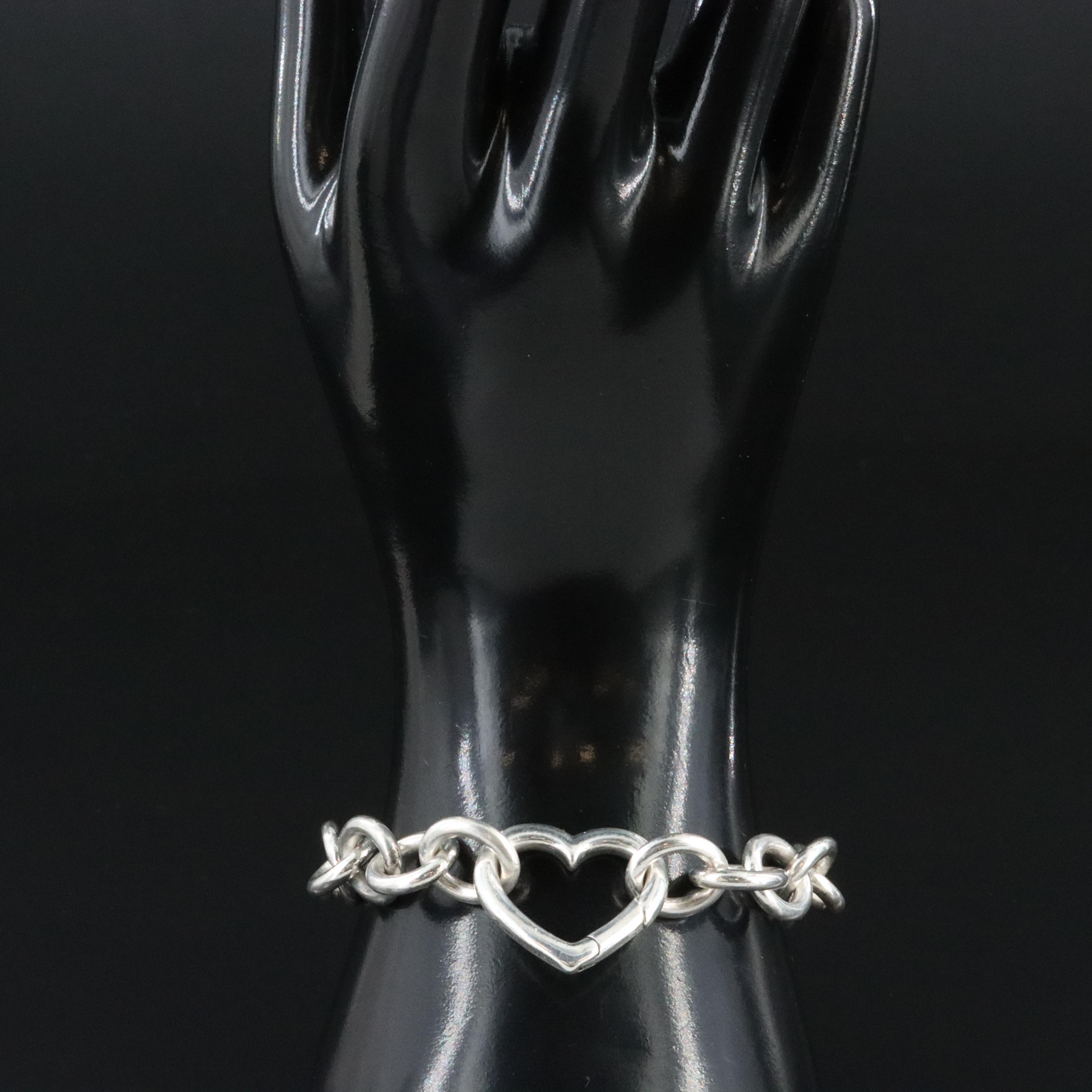 Tiffany & Co. Sterling Heart Clasp Bracelet