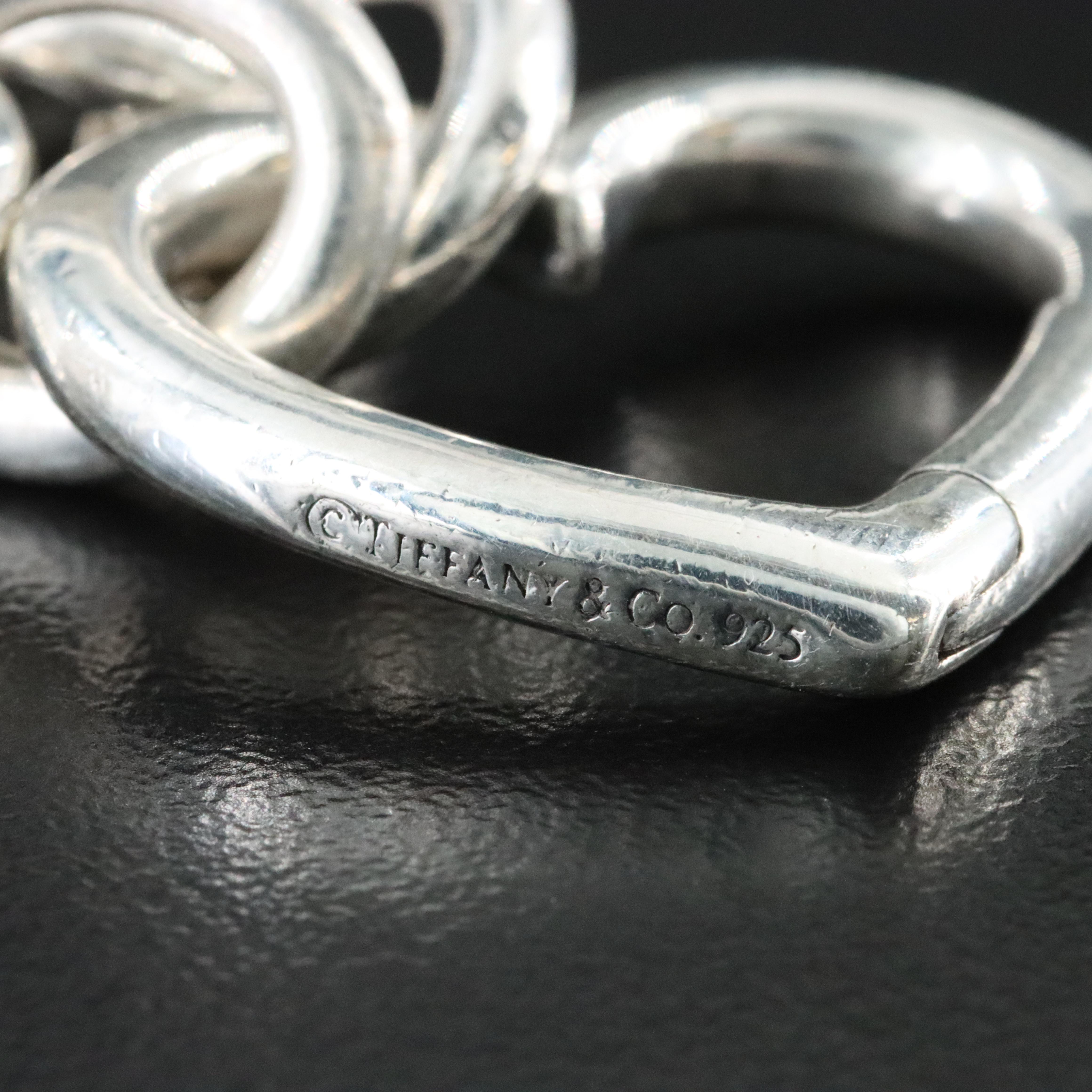 Tiffany & Co. Sterling Heart Clasp Bracelet