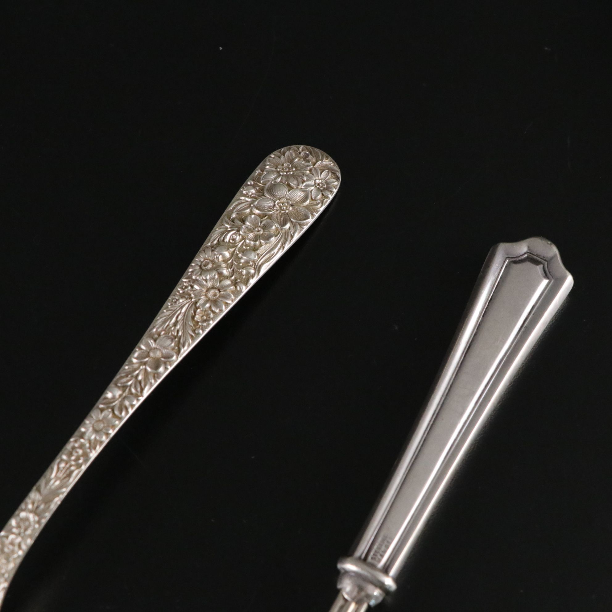 S. Kirk & Son "Repousse" Serving Spoon & Other Sterling Silver Utensils