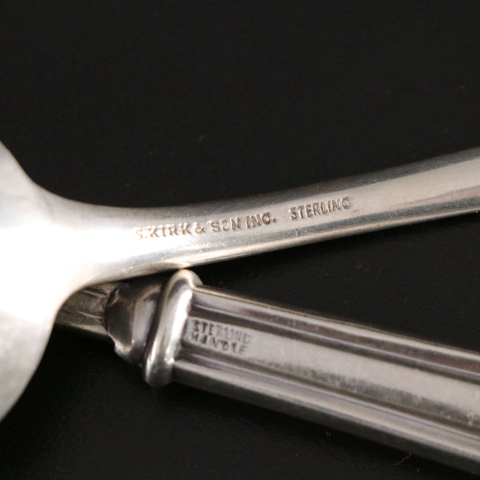 S. Kirk & Son "Repousse" Serving Spoon & Other Sterling Silver Utensils