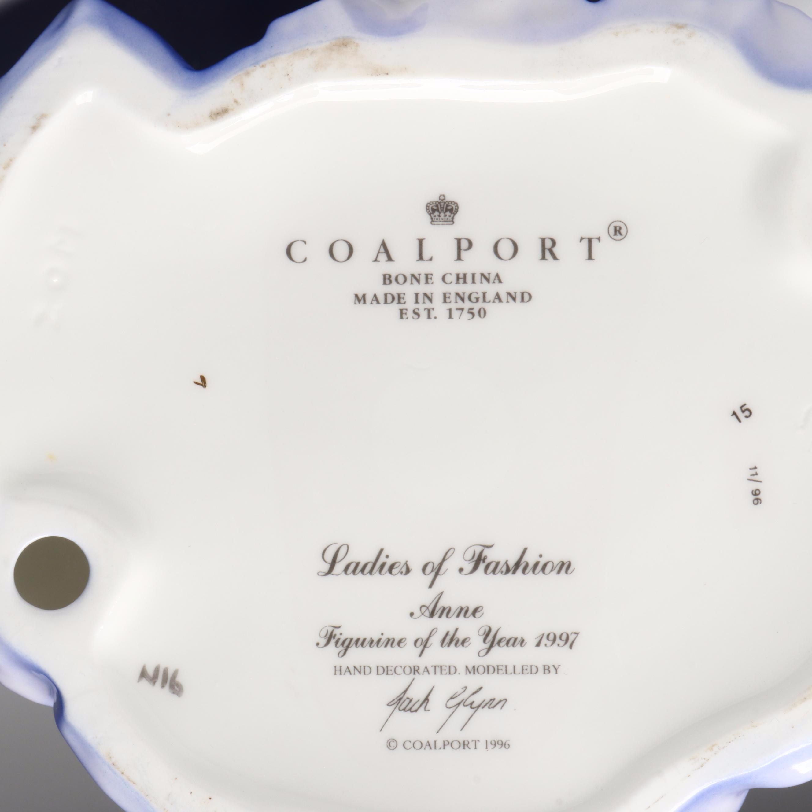 Coalport Figurine of the Year Ladies of Fashion "Anne" Bone China Figurine, 1997