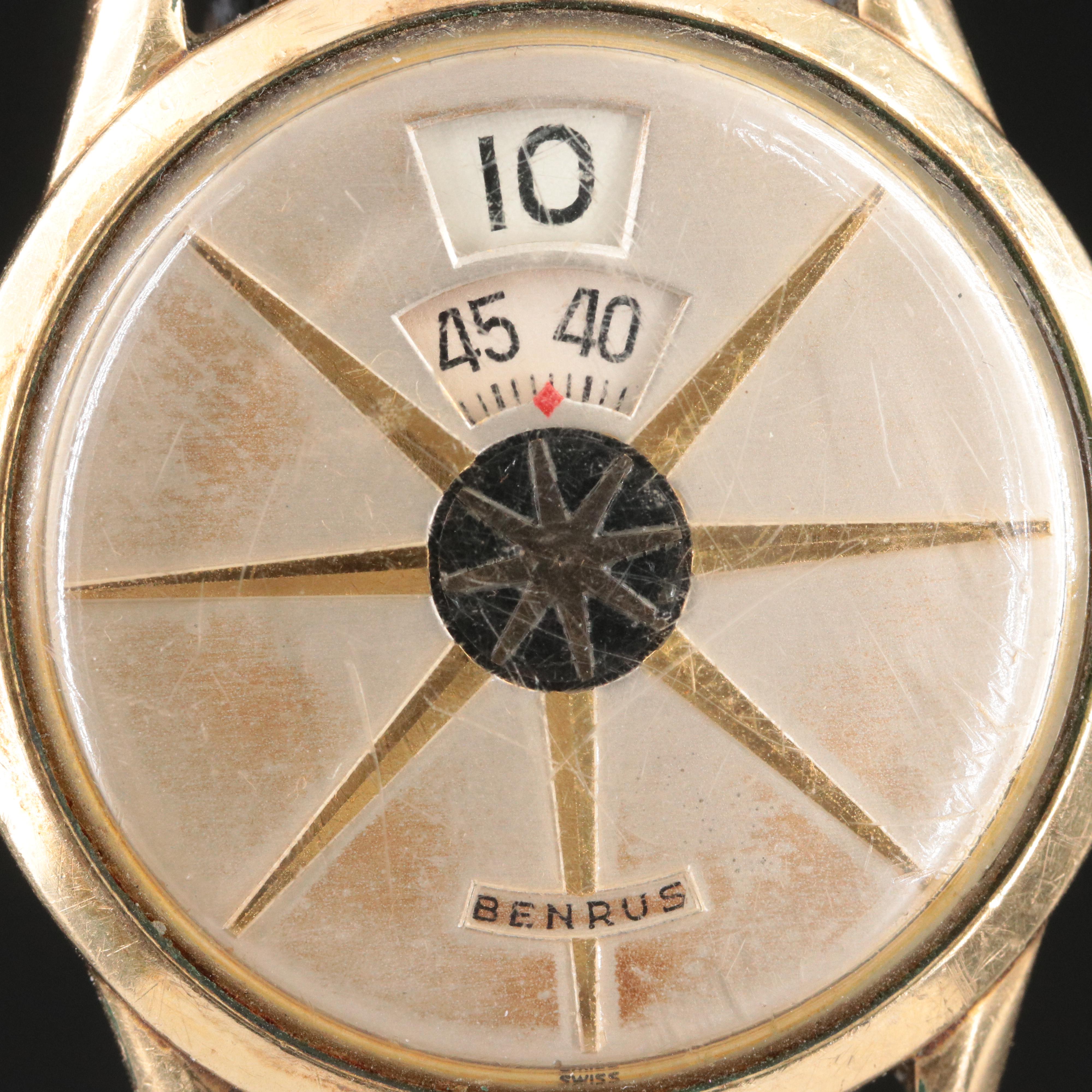 Benrus Dial-O-Rama Jump Hour/Direct Read Watch c.1950s