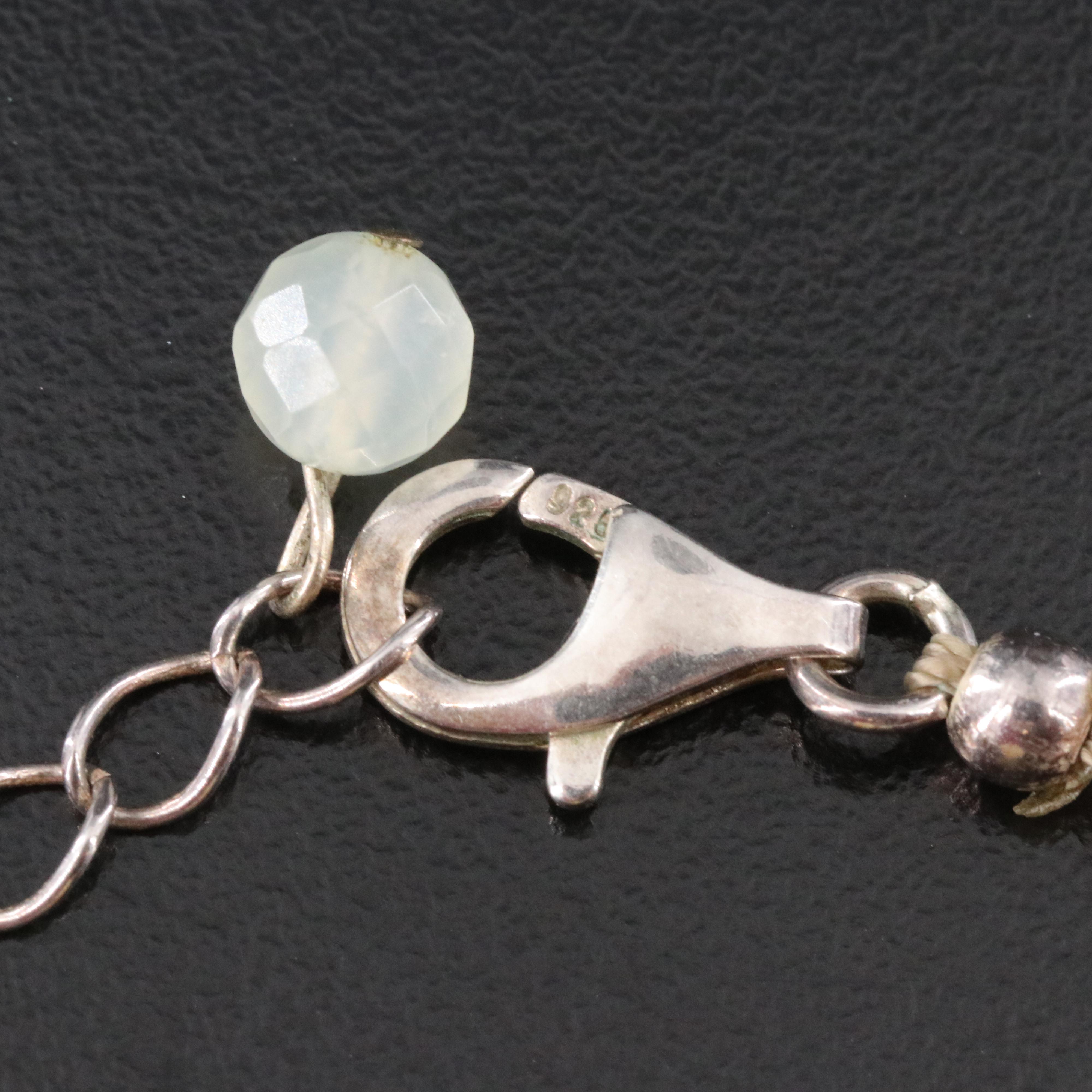 Gemstone Station Necklaces with Sterling Clasps