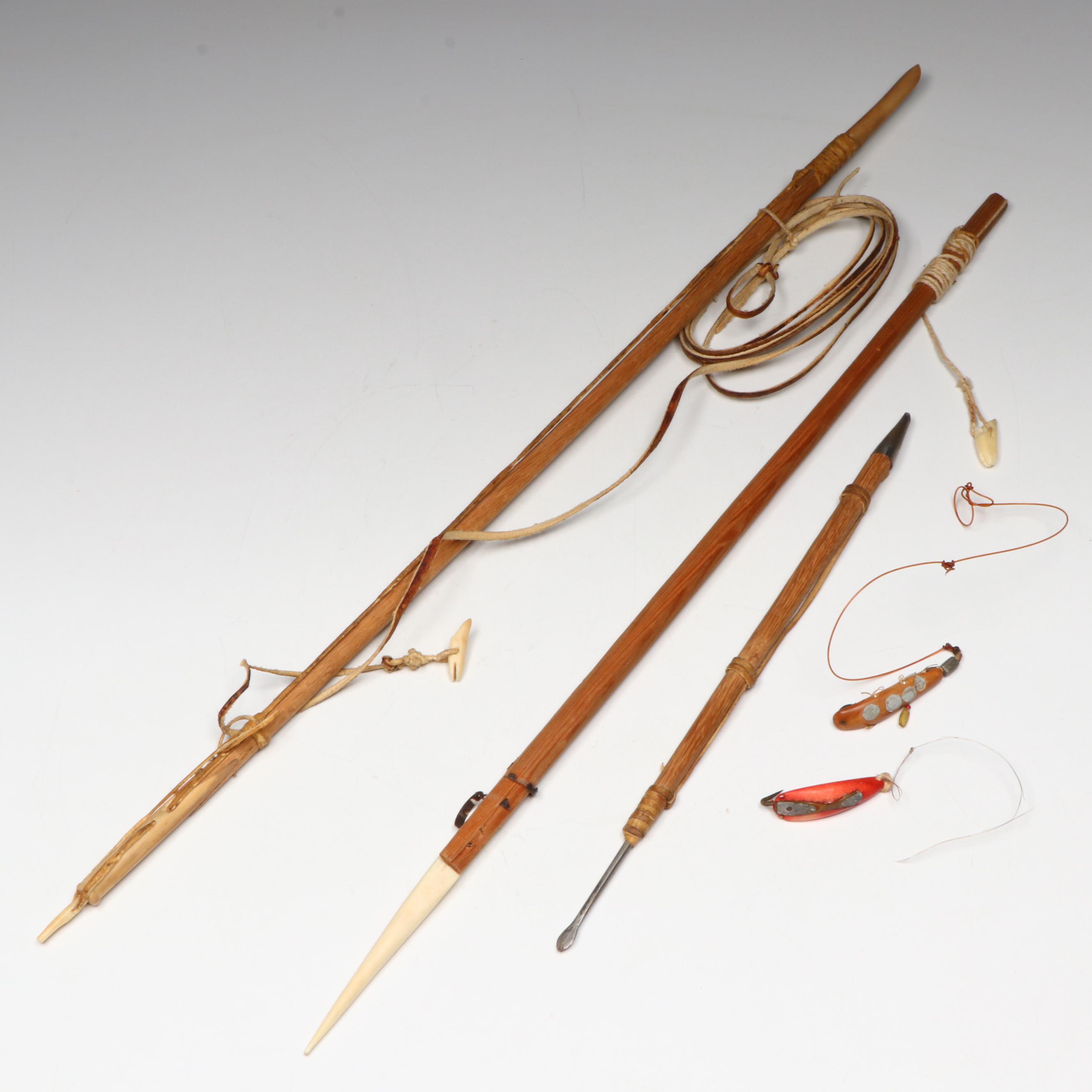 Inuit Bone Tipped Fishing Darts