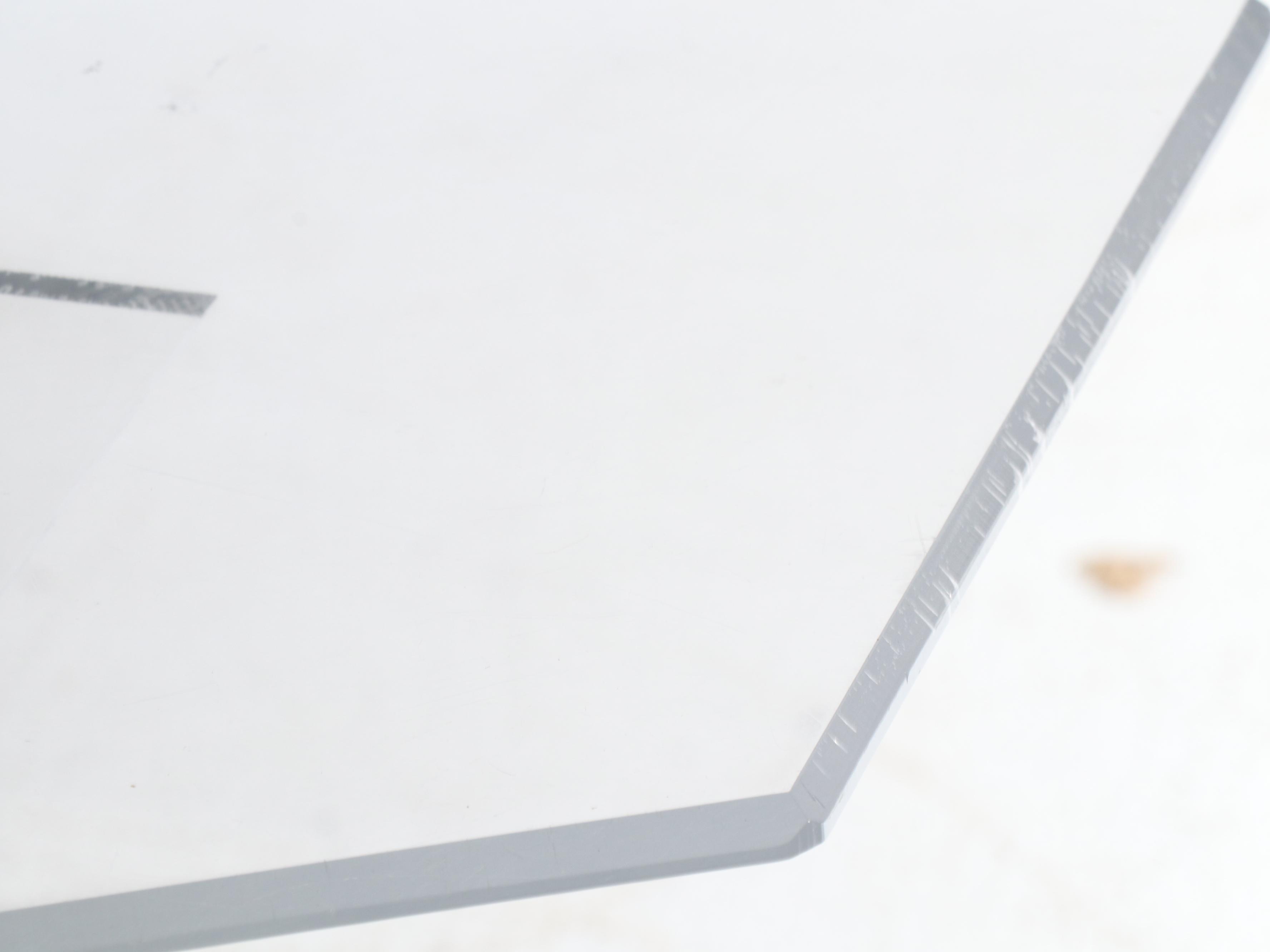 Pair of Modernist Style Clear Acrylic Three-Tiered End Tables