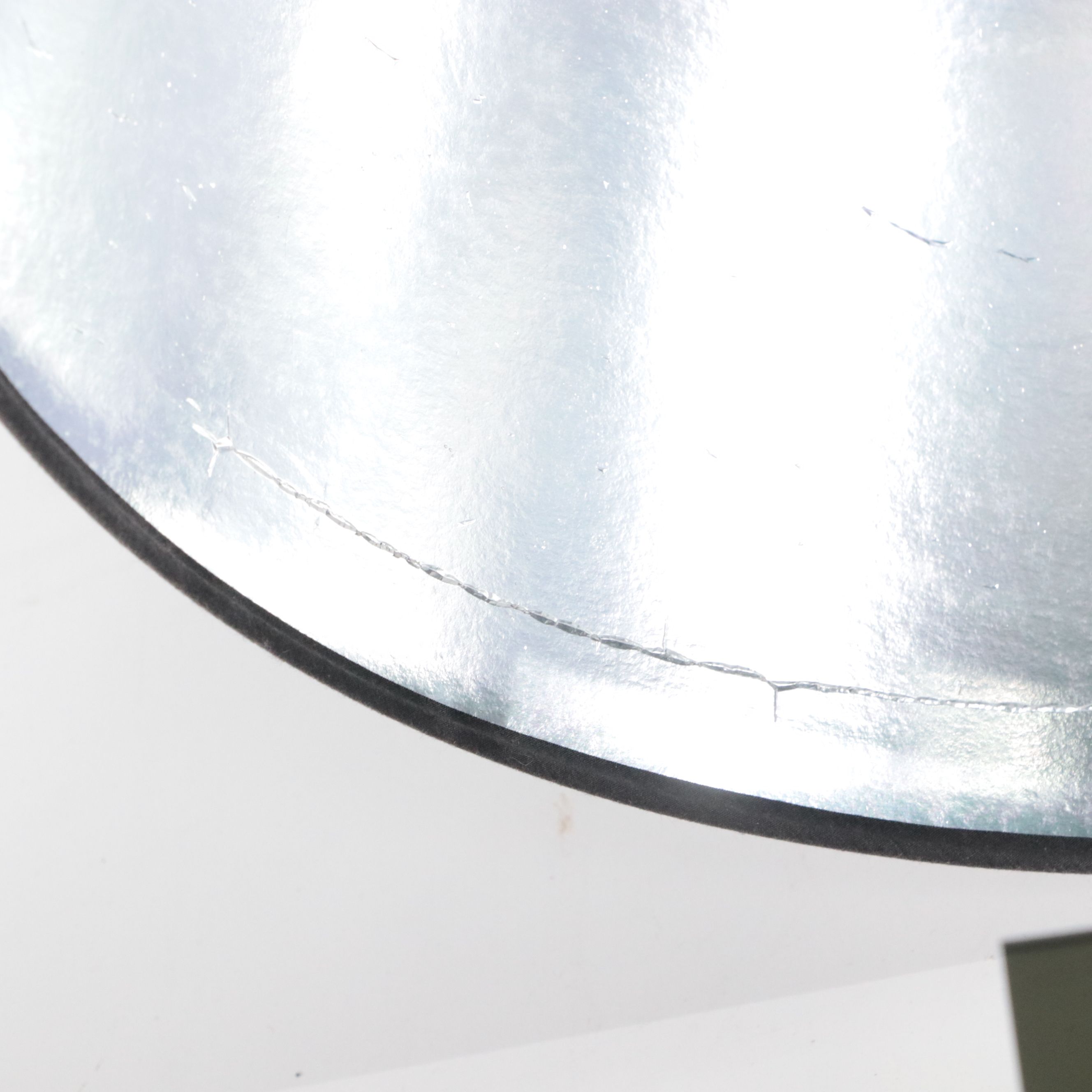 Smoked Lucite and Chrome Table Lamp with Black and Silver Shade, 1970s