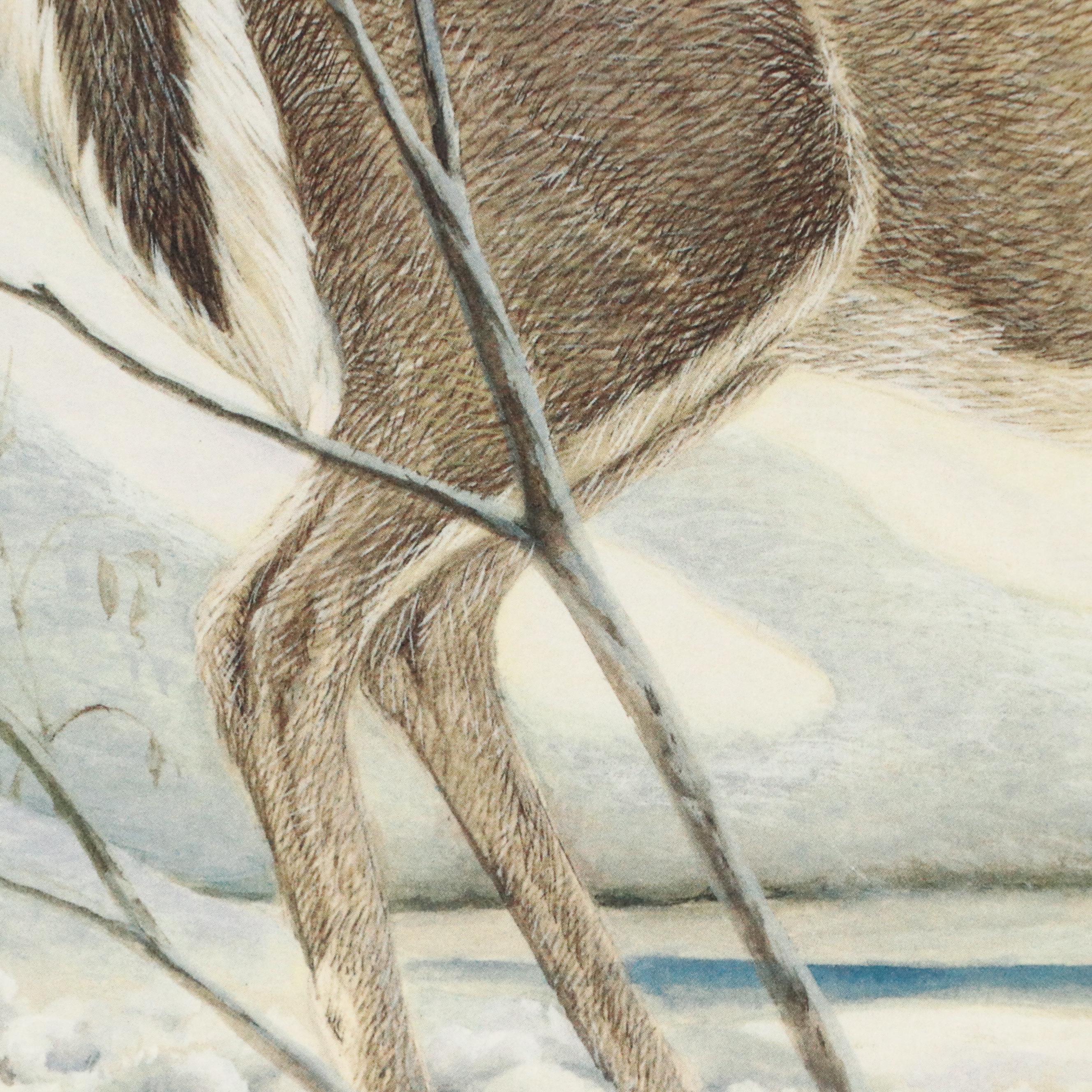 John A. Ruthven Offset Lithograph "White-tailed Deer," 2000