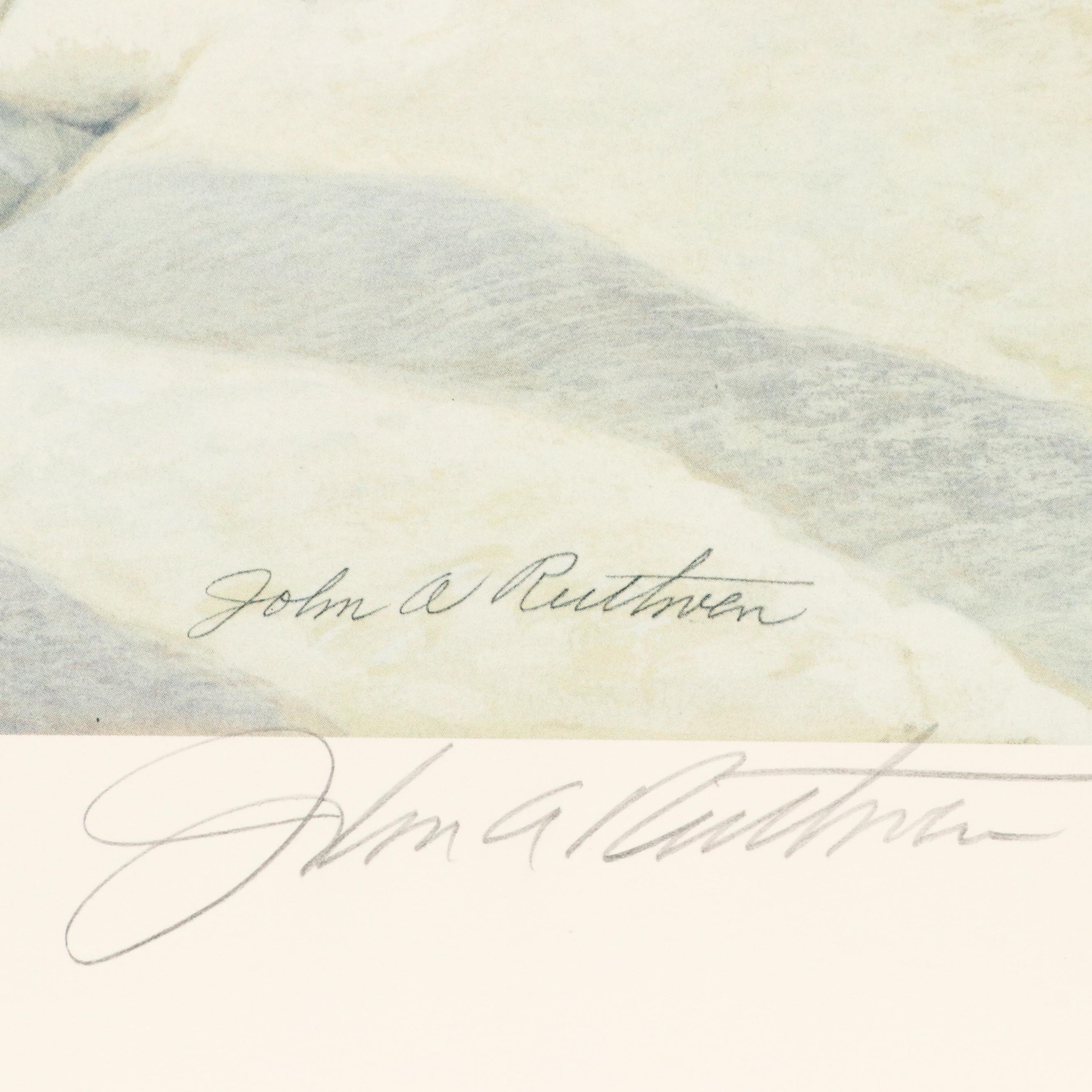 John A. Ruthven Offset Lithograph "White-tailed Deer," 2000