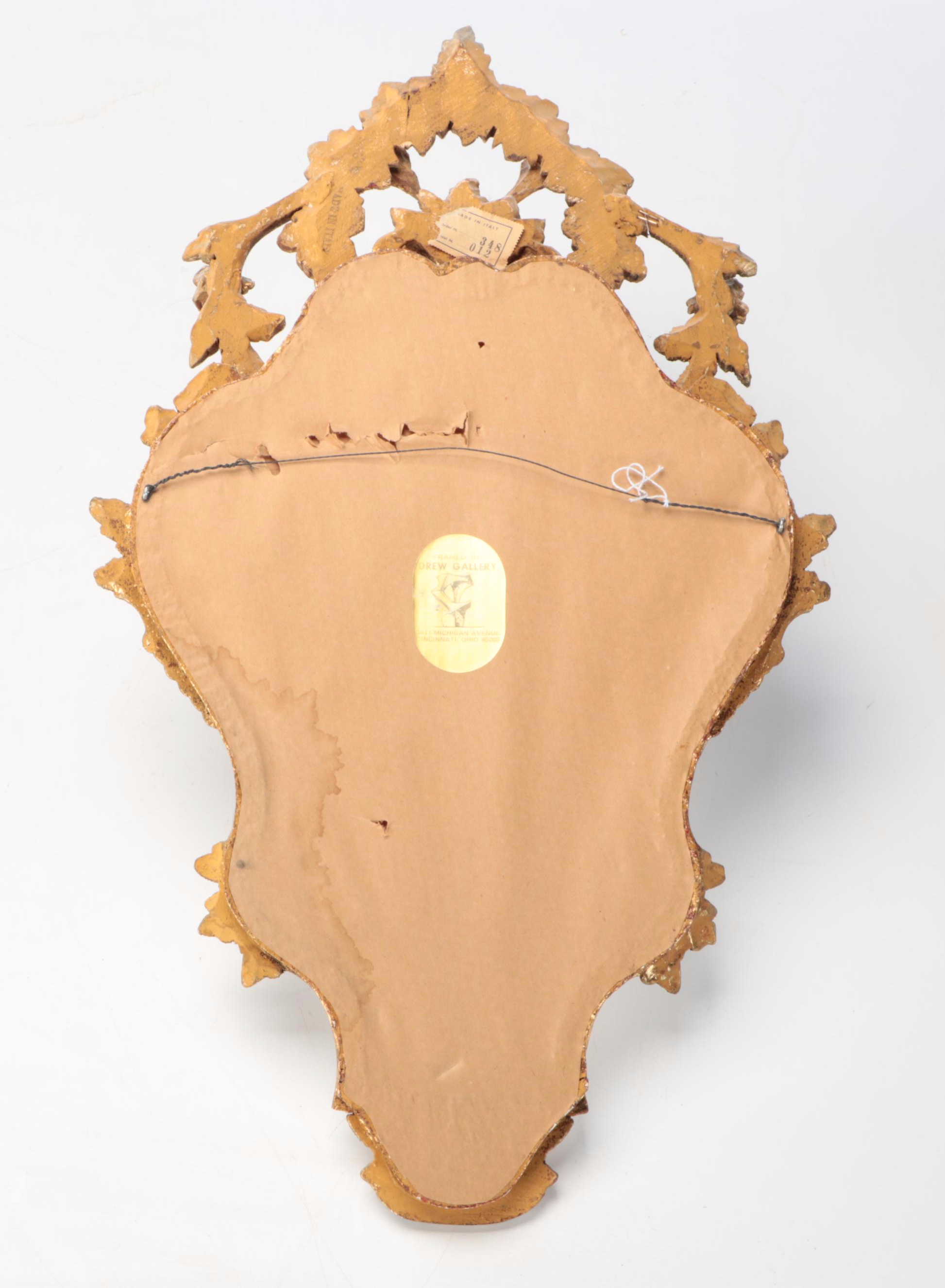 Italian Baroque Style Carved Giltwood Wall Mirrors