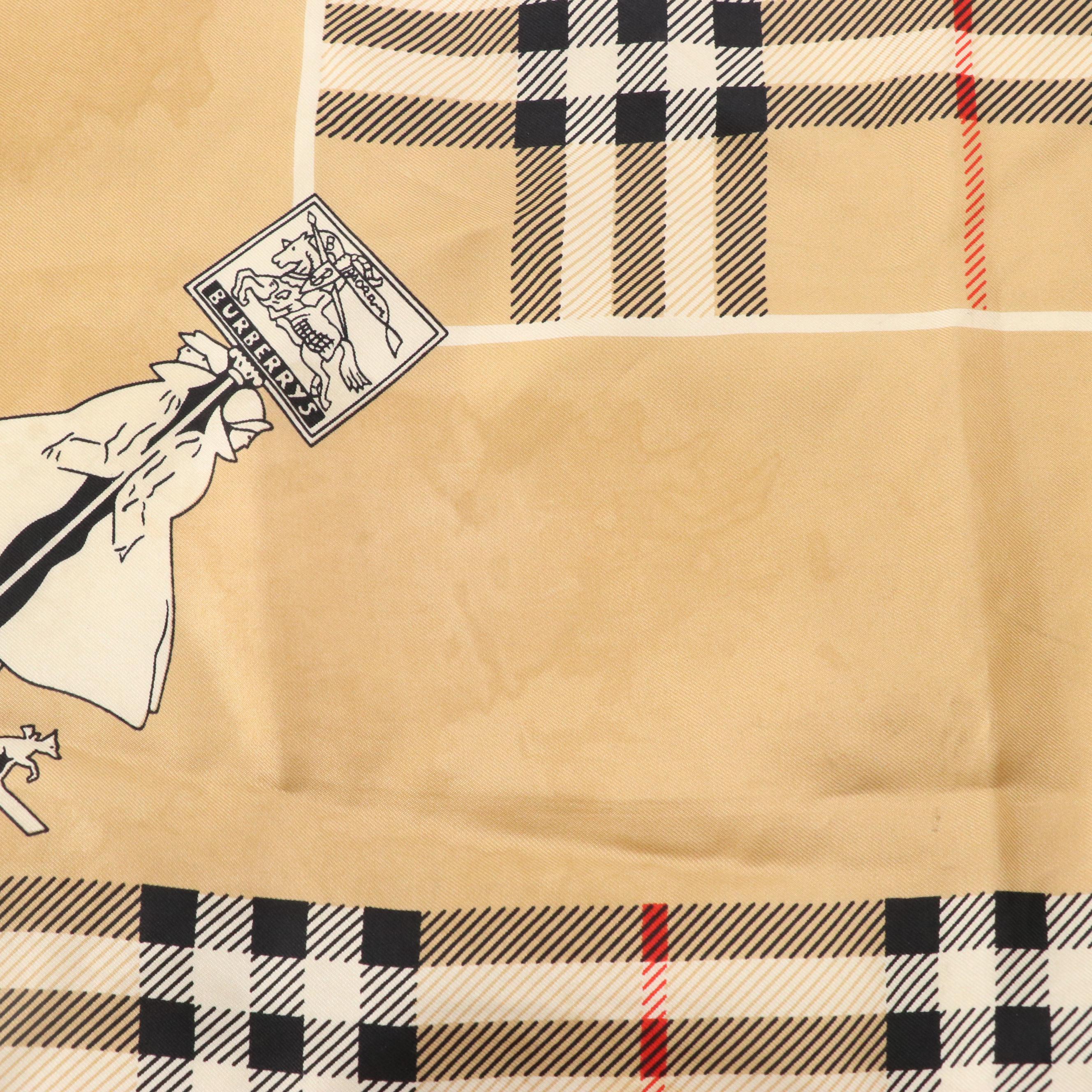 Burberrys Vintage Check and Trench Coat Couple Printed Scarf