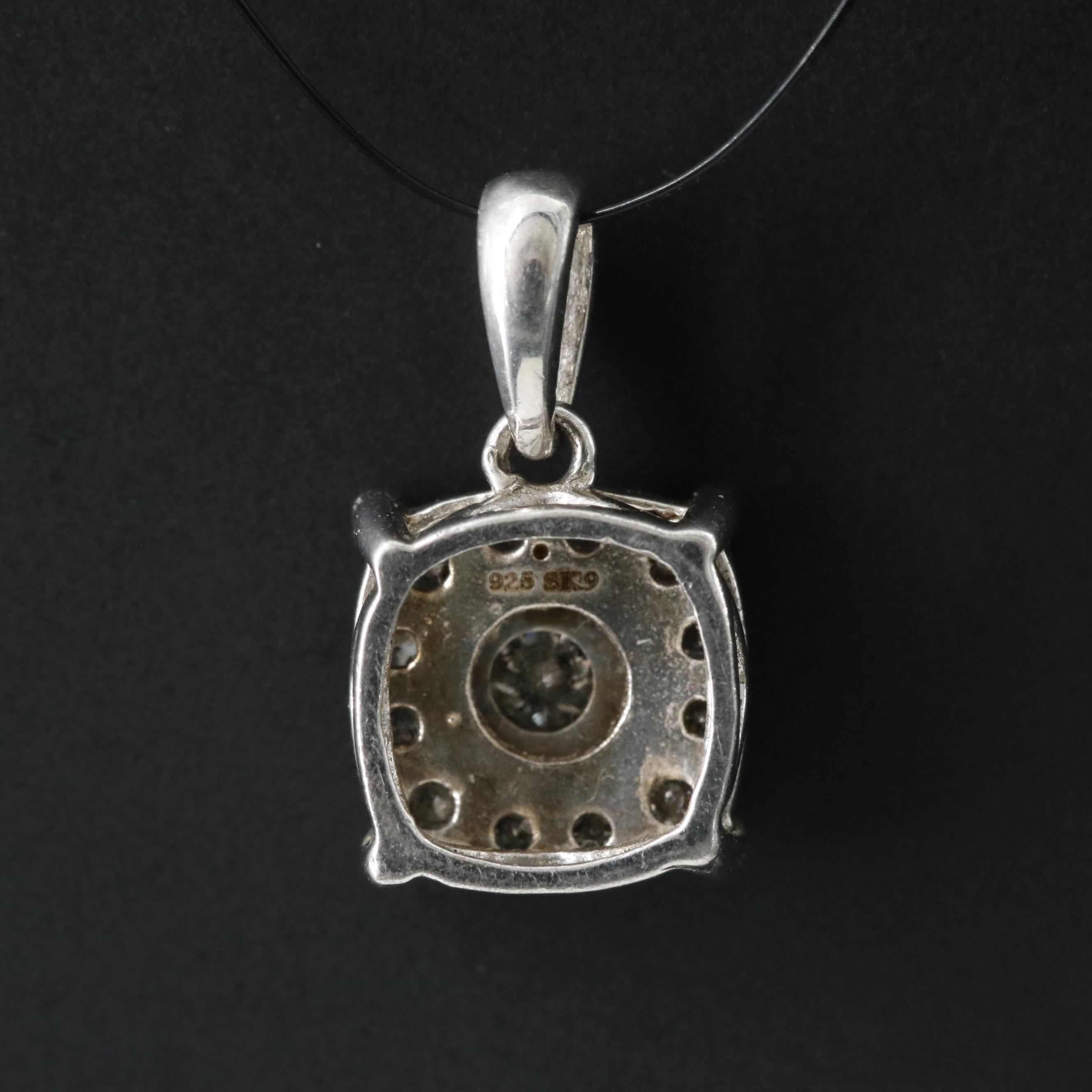 Sterling Diamond Pendant