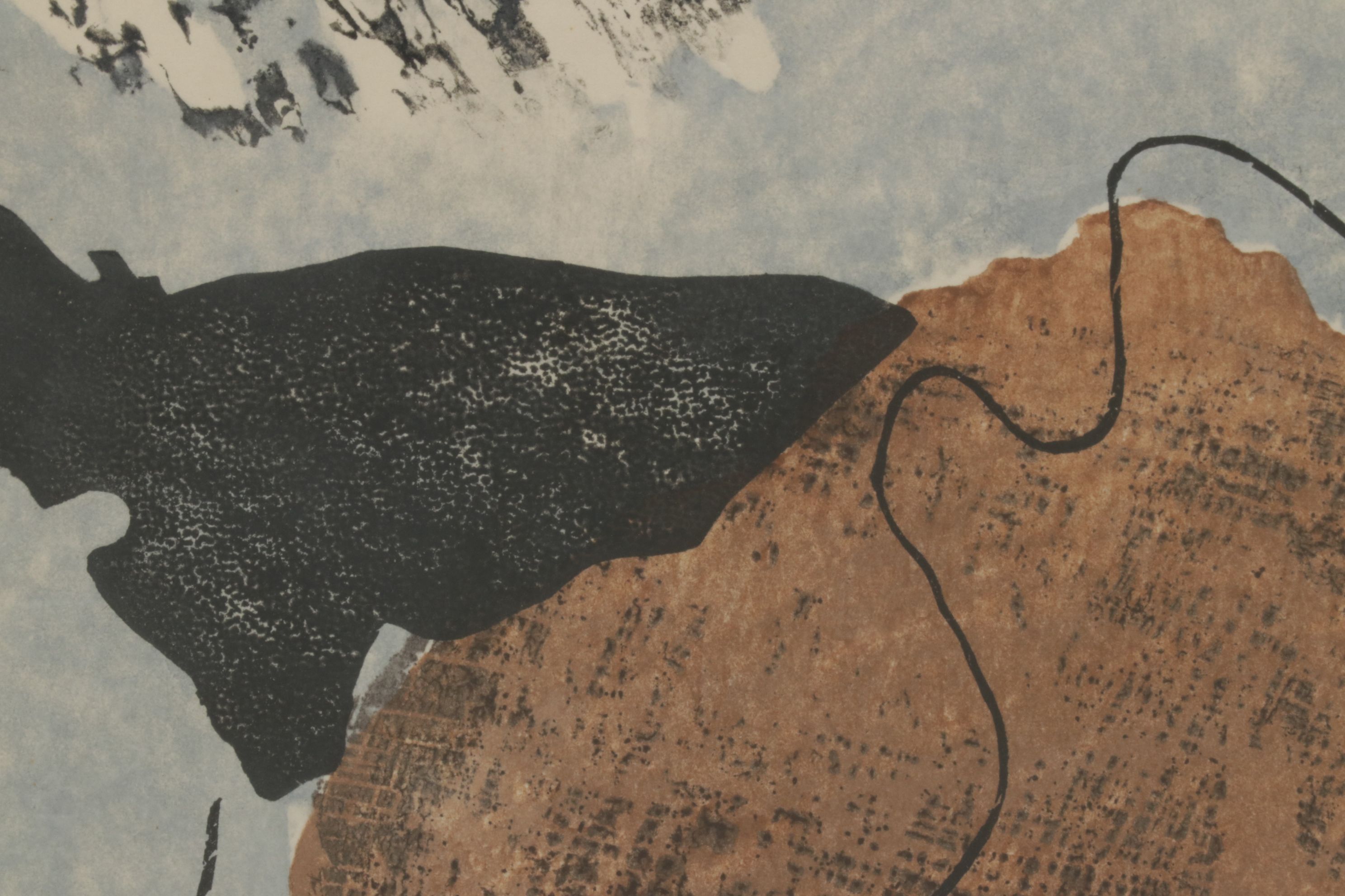 Ueda Fujo Japanese Woodblock Print "White Dream", Early to Mid 20th Century