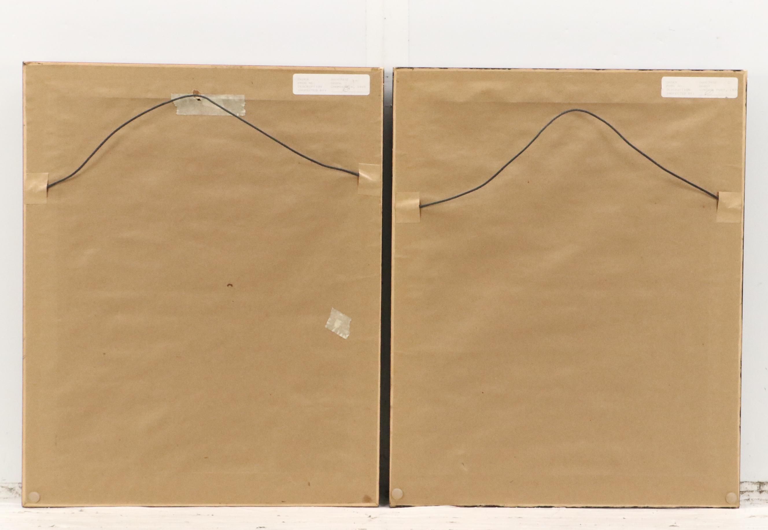 Wine Still Life Offset Lithographs "Vintage Port" and "Chambertin"