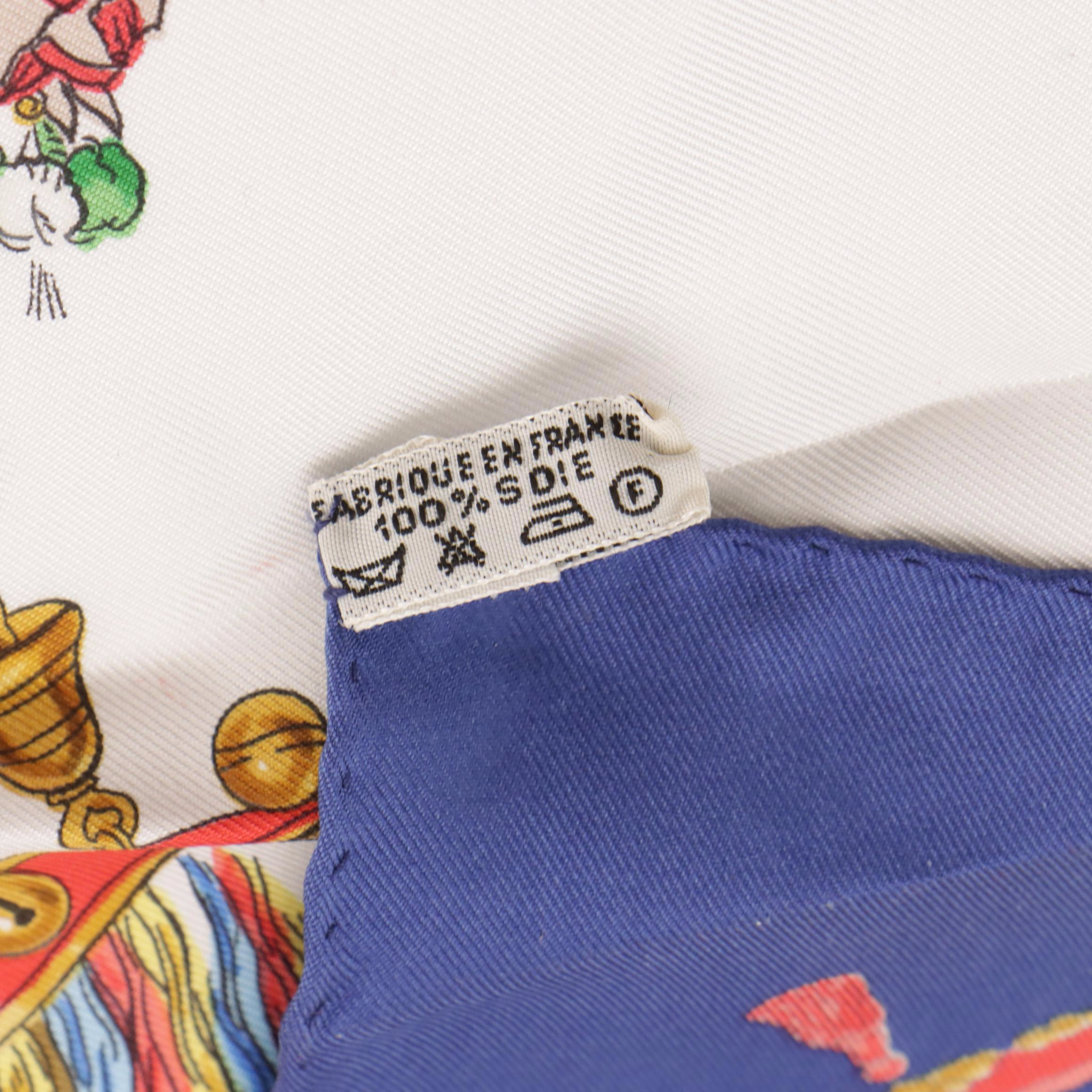 Hermès "Caparaçons de la France et de l'Inde" Silk Twill Scarf 90