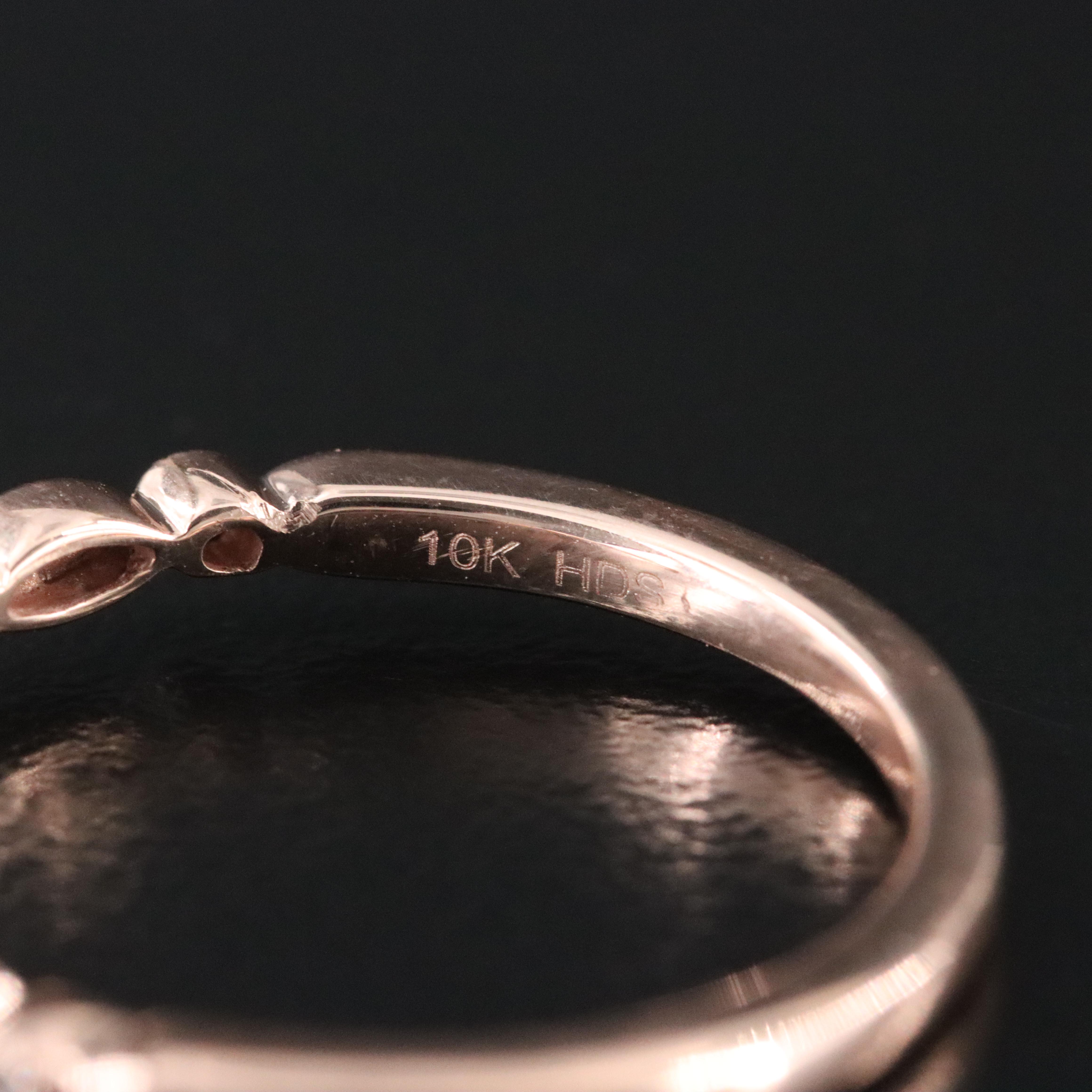 10K Rose Gold 0.09 CTW Diamond Band