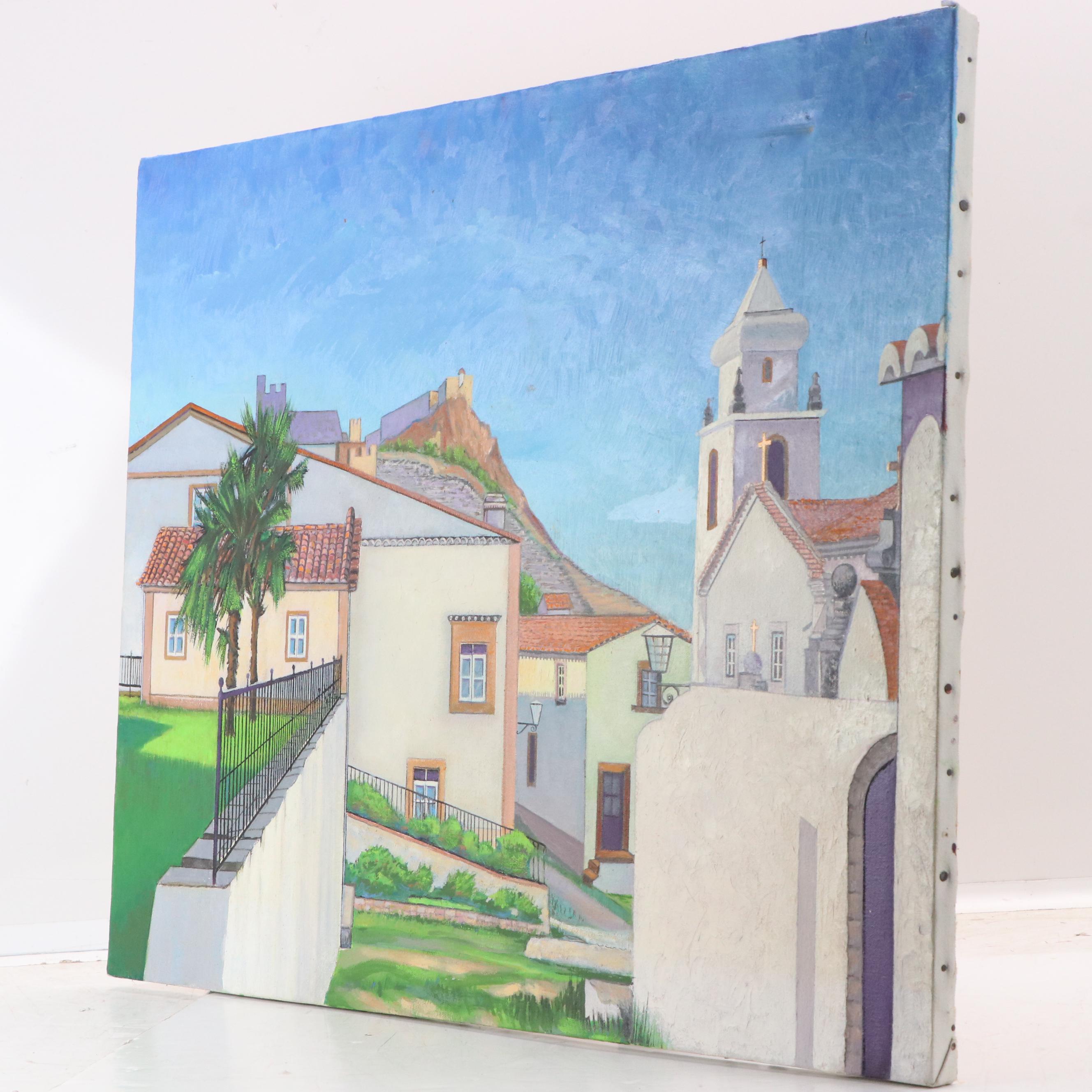 Oil Painting of Spanish Landscape, Possibly Solobreña, Late 20th Century