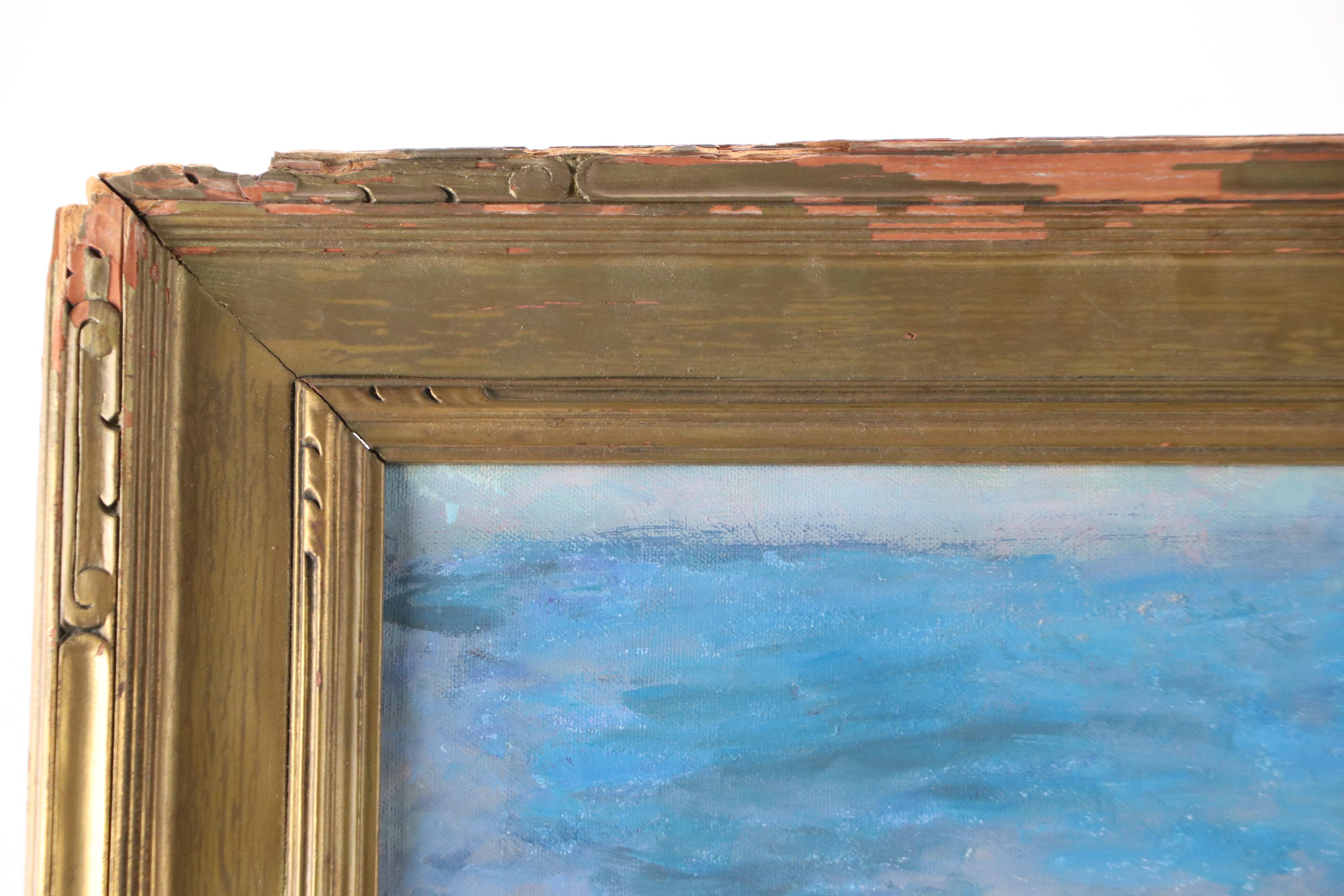 Ida Pond Sylvester Farm Landscape Oil Painting, Circa 1915