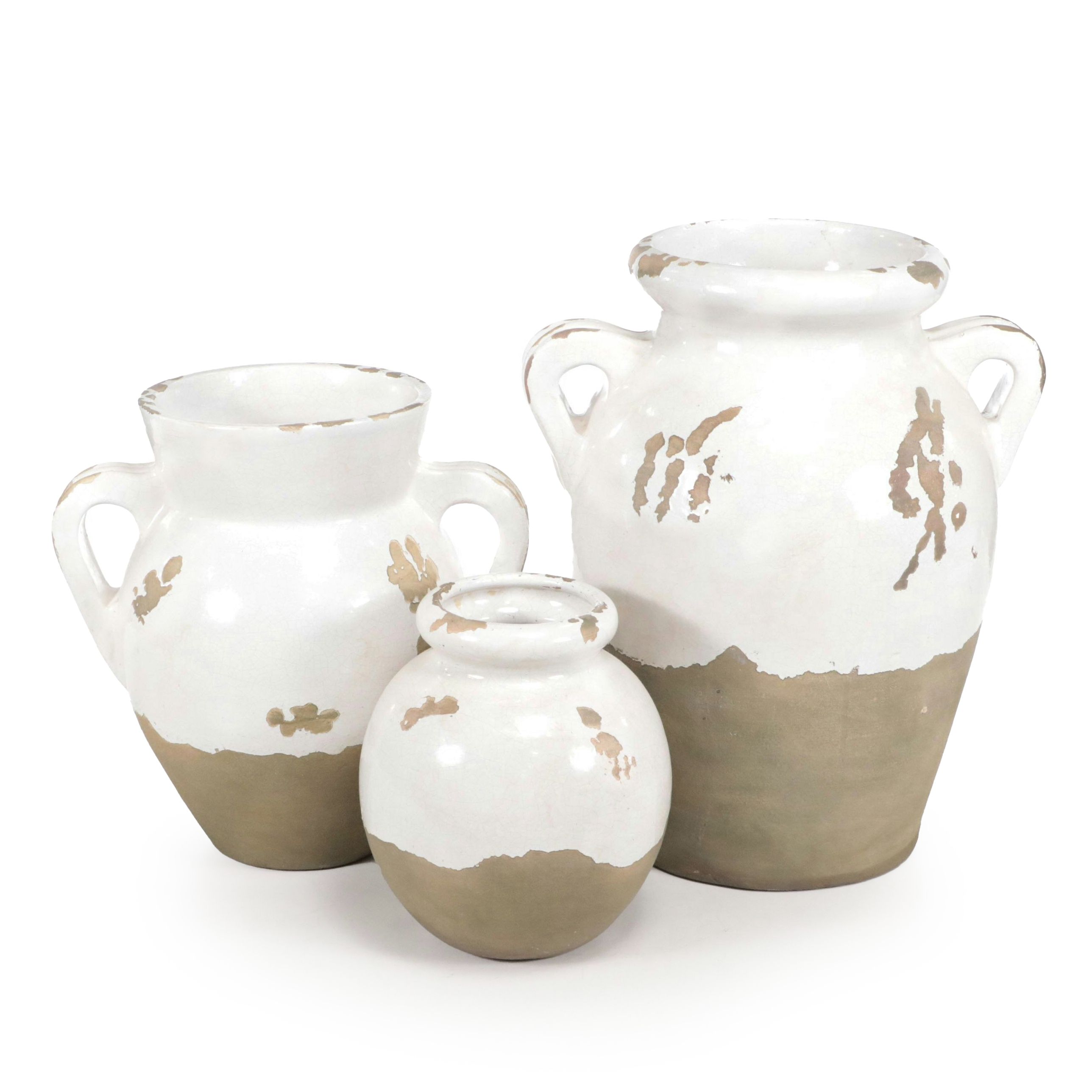 Pottery Barn Tuscan Style Handcrafted Terracotta Vessels