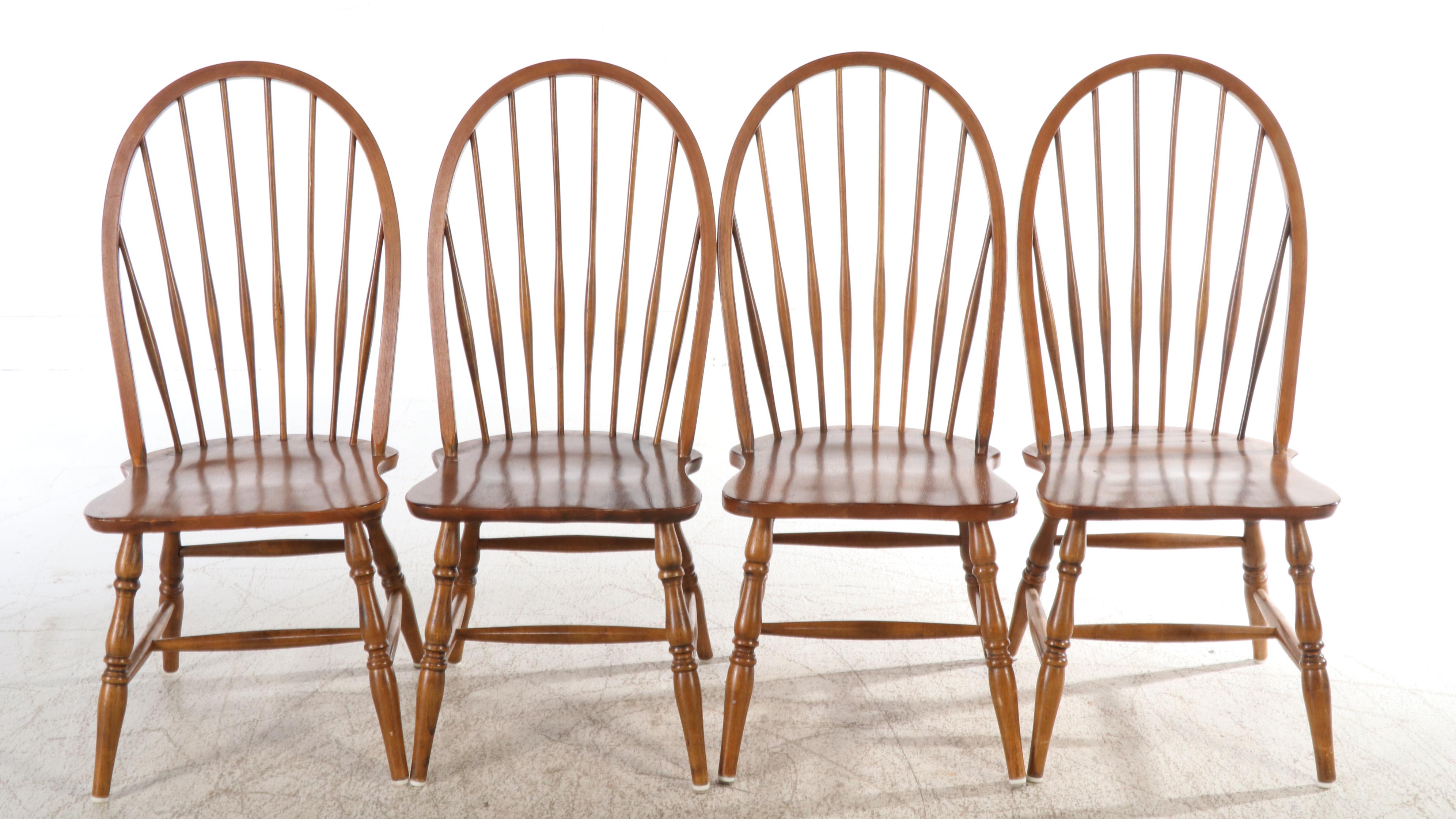 Four Bow-Back Windsor Dining Chairs