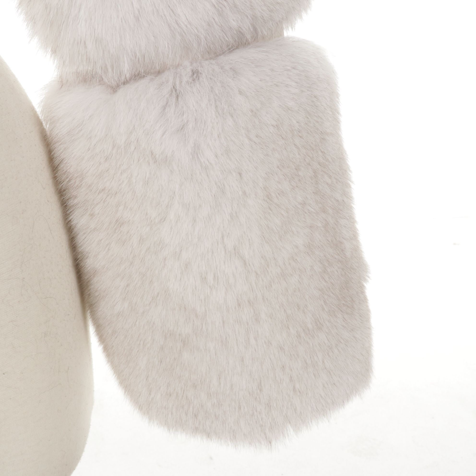 Blue Fox Fur Cropped Jacket