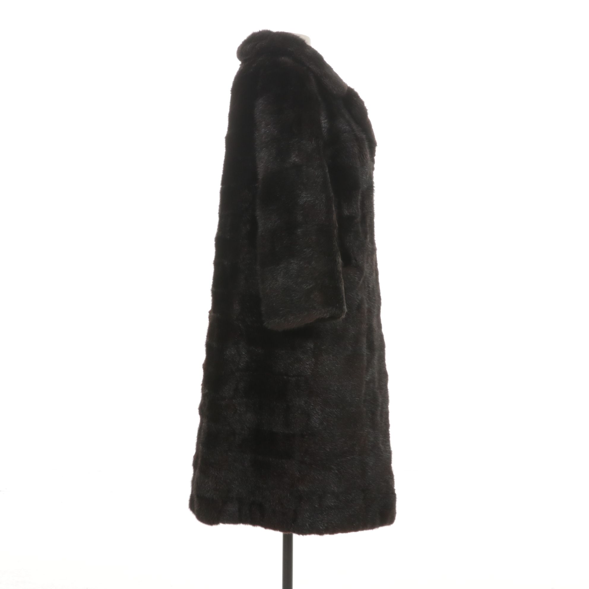 Horizontal Pelt Mink Fur Coat, Mid-Late 20th C.
