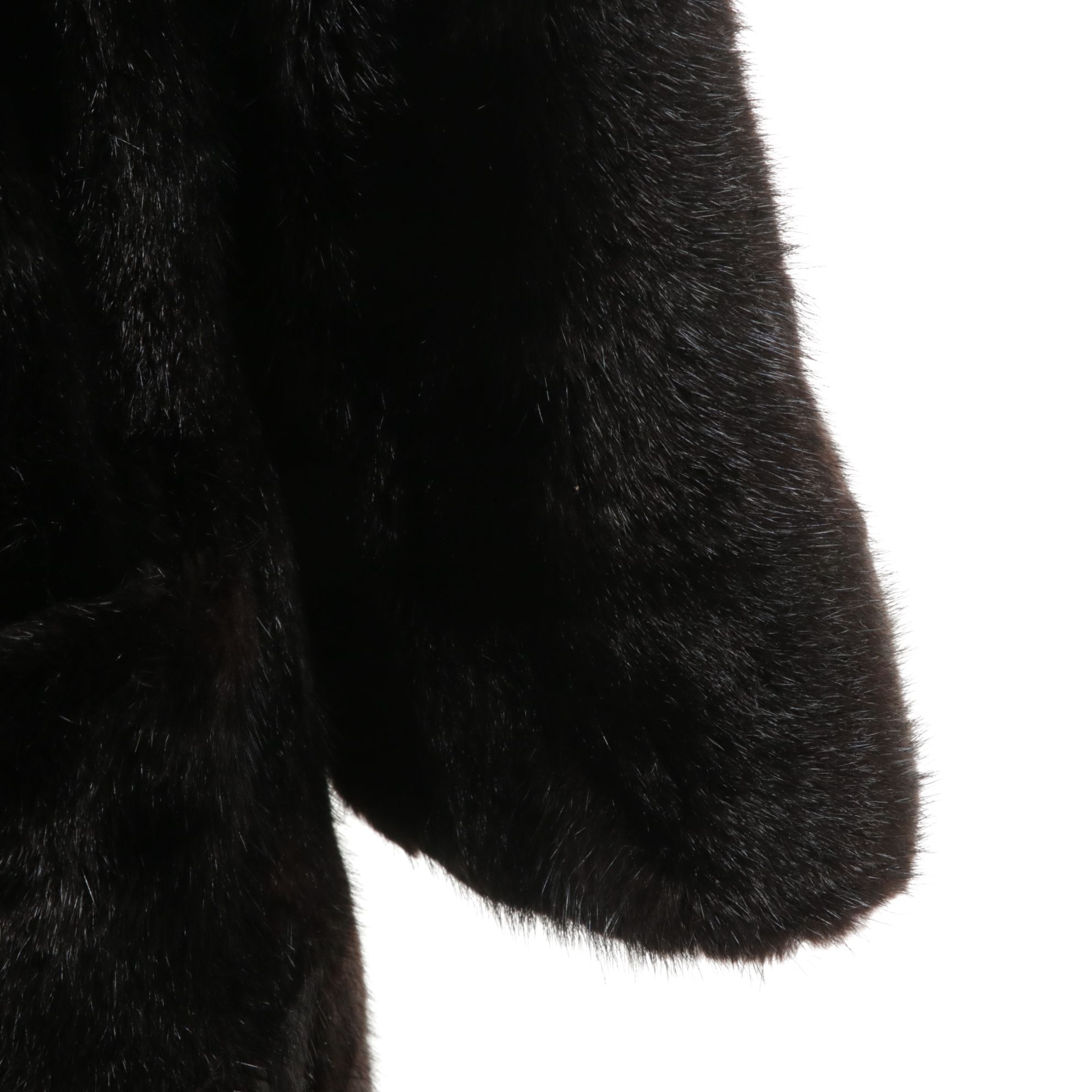 Horizontal Pelt Mink Fur Coat, Mid-Late 20th C.