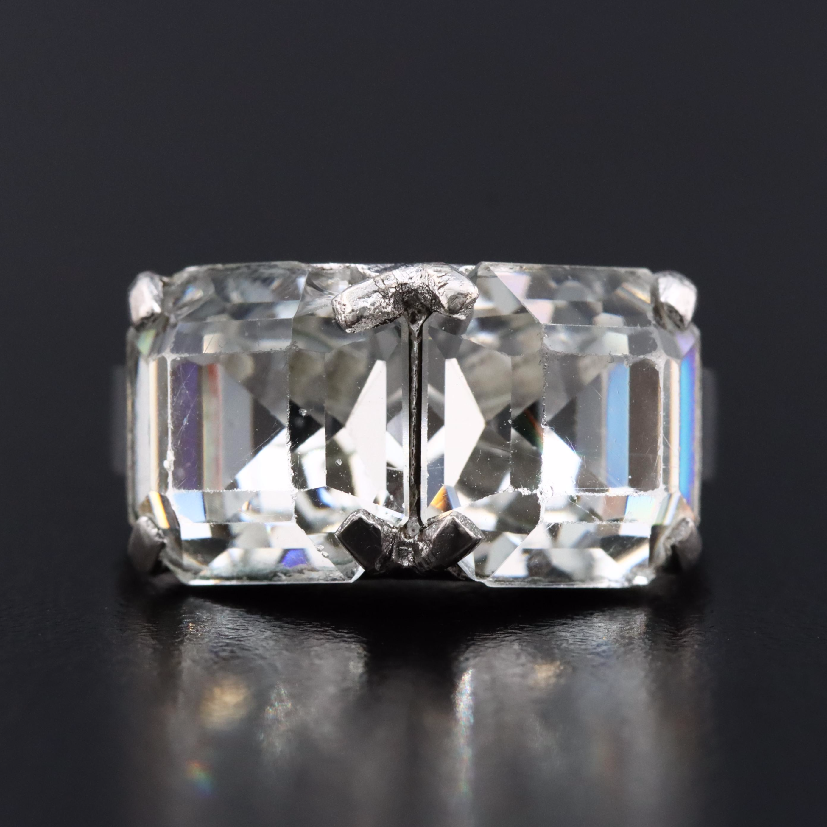 Eisenberg Sterling Rhinestone Ring