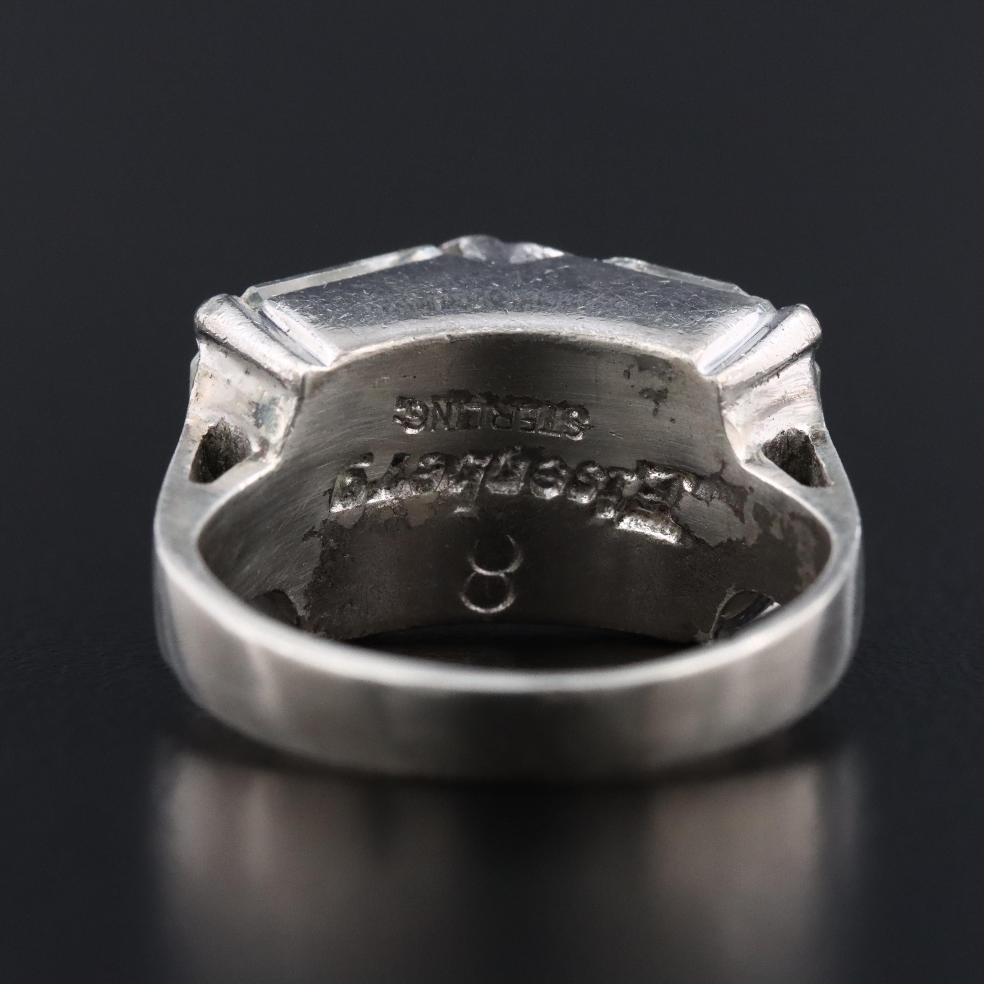 Eisenberg Sterling Rhinestone Ring