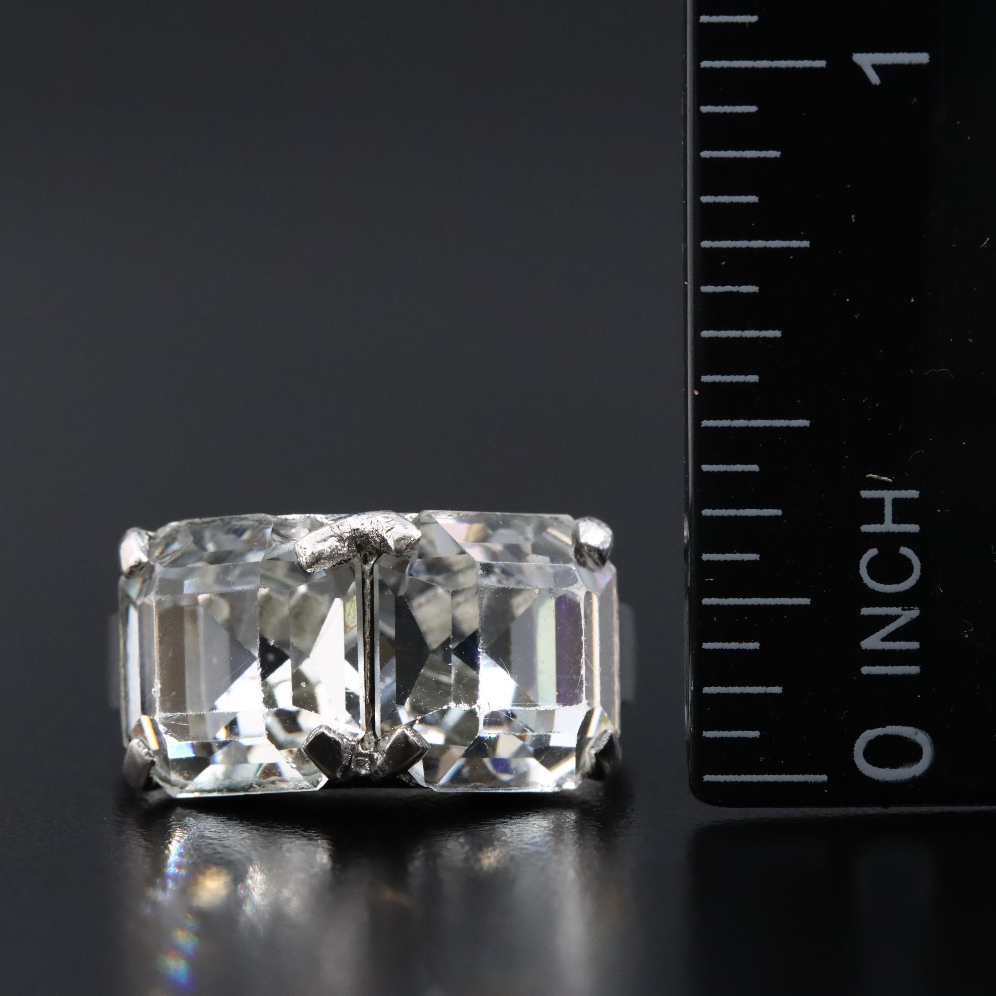 Eisenberg Sterling Rhinestone Ring