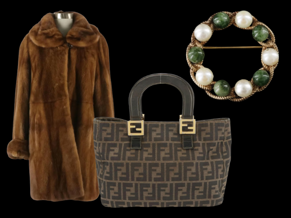 Fur Coats, Vintage Handbags & Jewelry