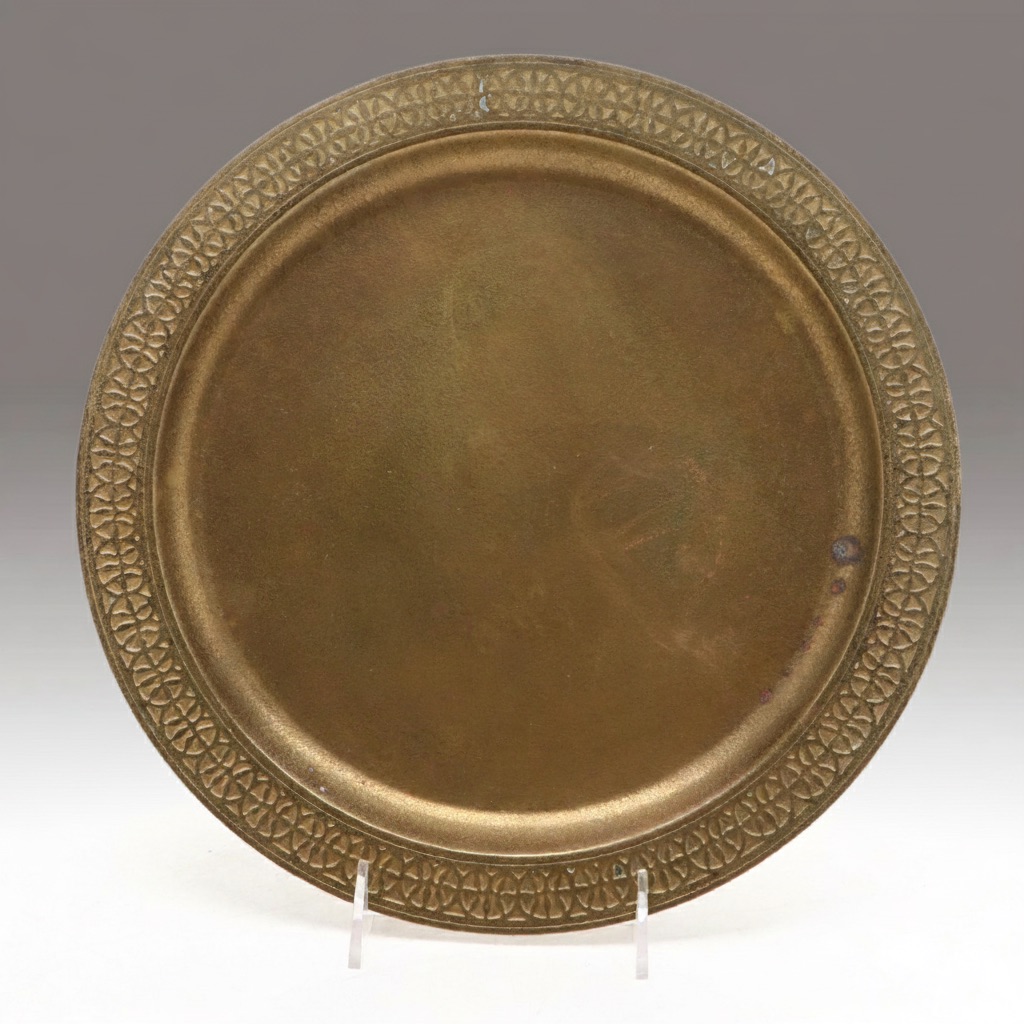Tiffany Studios Gilt Bronze Circular Tray, Model 1746, circa 1900-1920