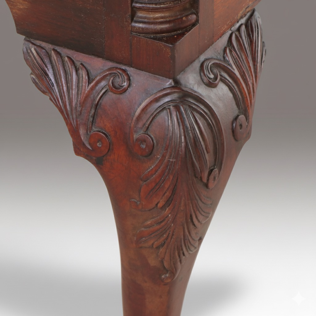 American Chippendale Style Mahogany "Centennial" Lowboy, Late 19th Century