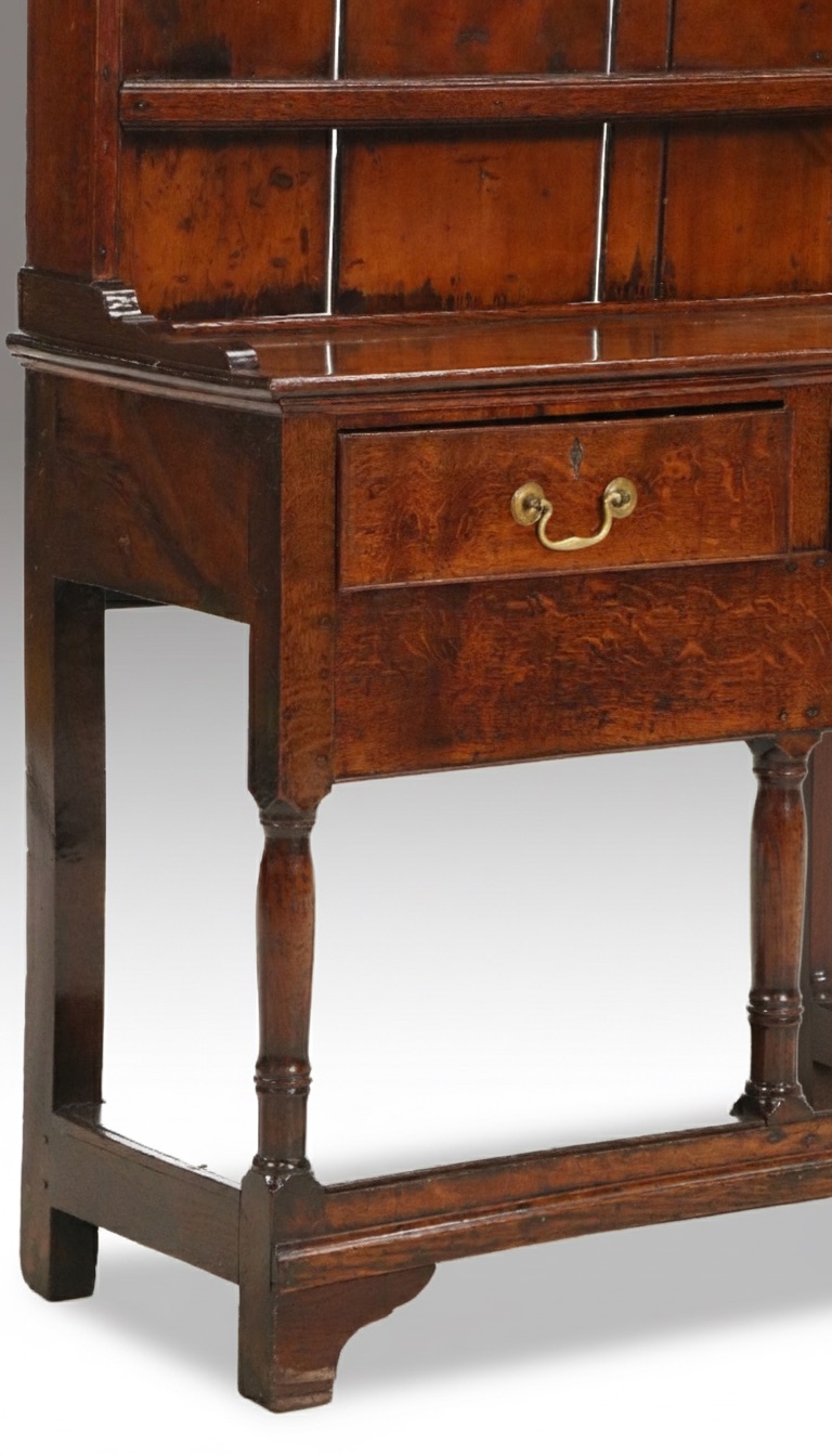 Georgian English Oak Welsh Kitchen Dresser, Late 18th/Early 19th Century