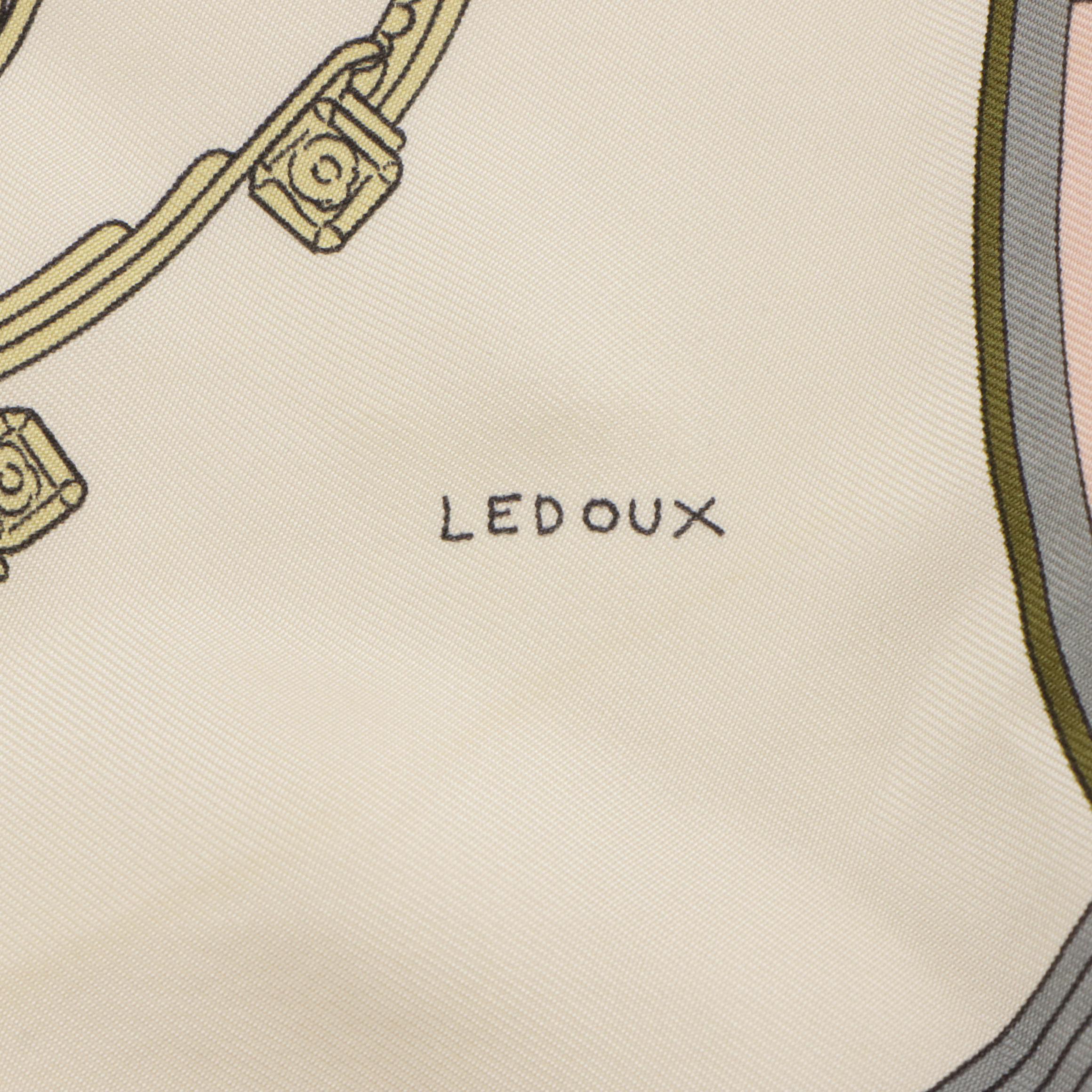 Hermès "Springs" Scarf 90 in Silk Twill