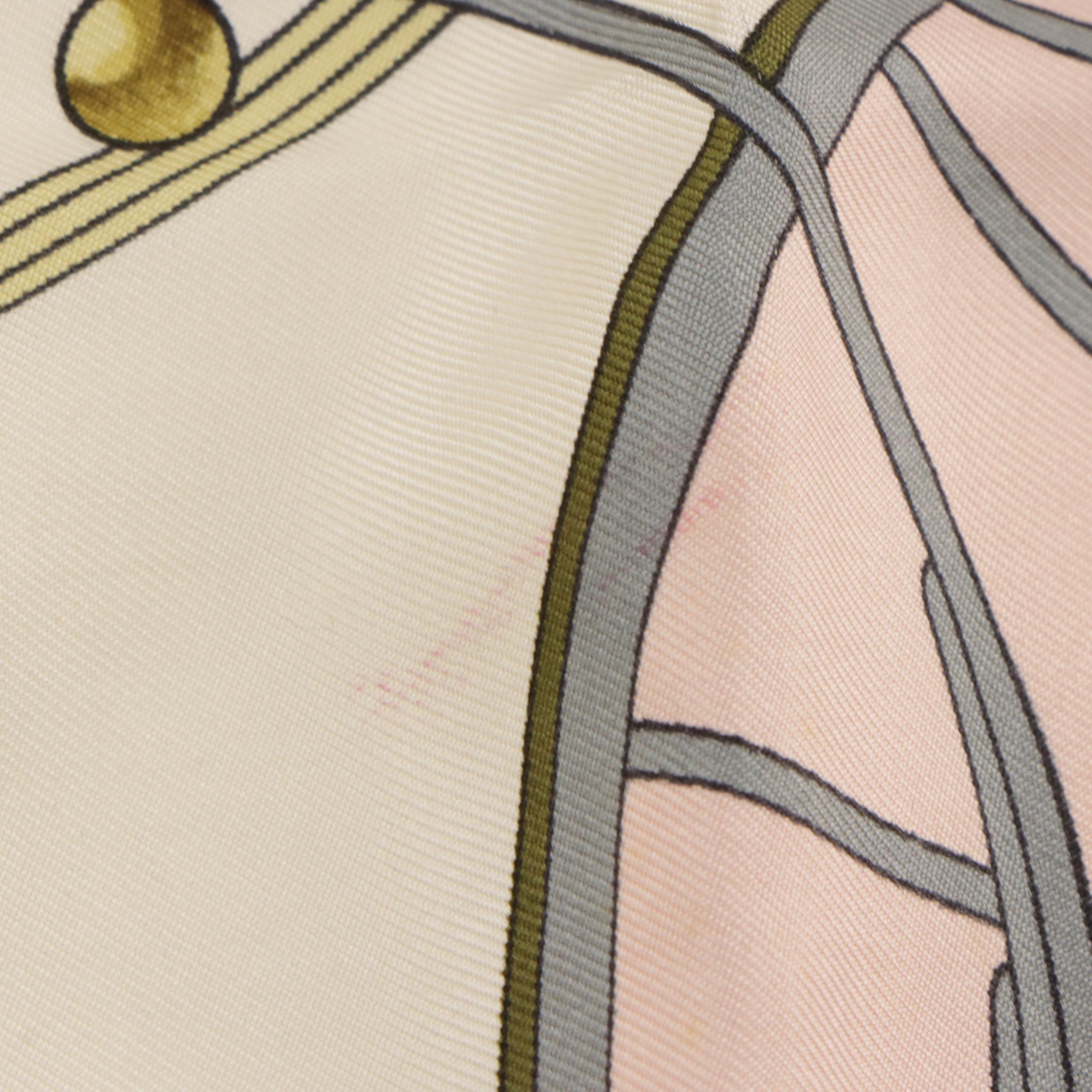 Hermès "Springs" Scarf 90 in Silk Twill