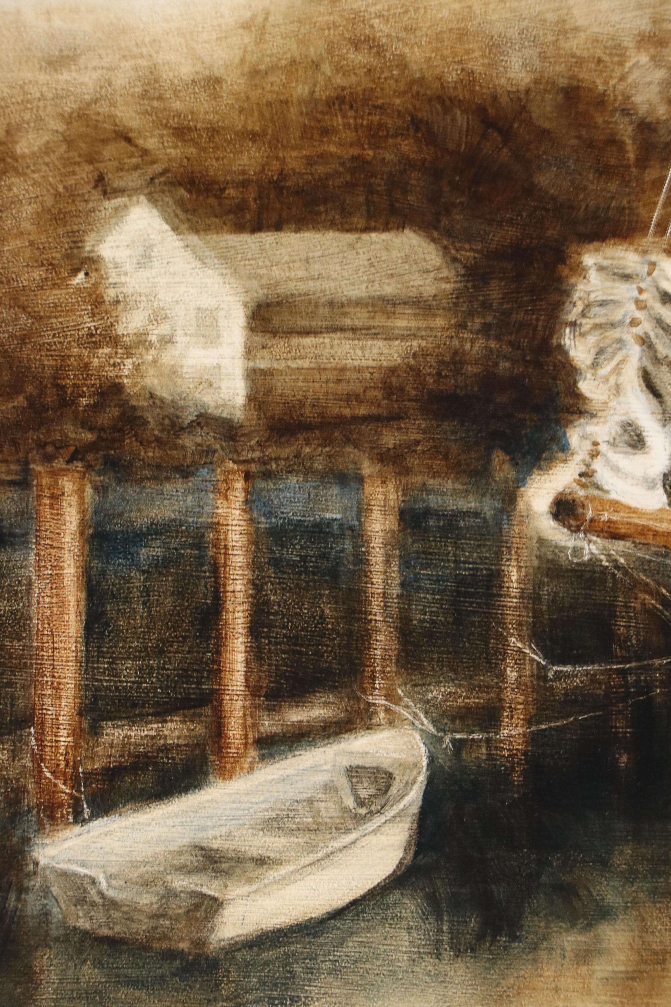 Robert Manning Oil Painting "Awaiting the Crew at Dogwood Harbor," 2016