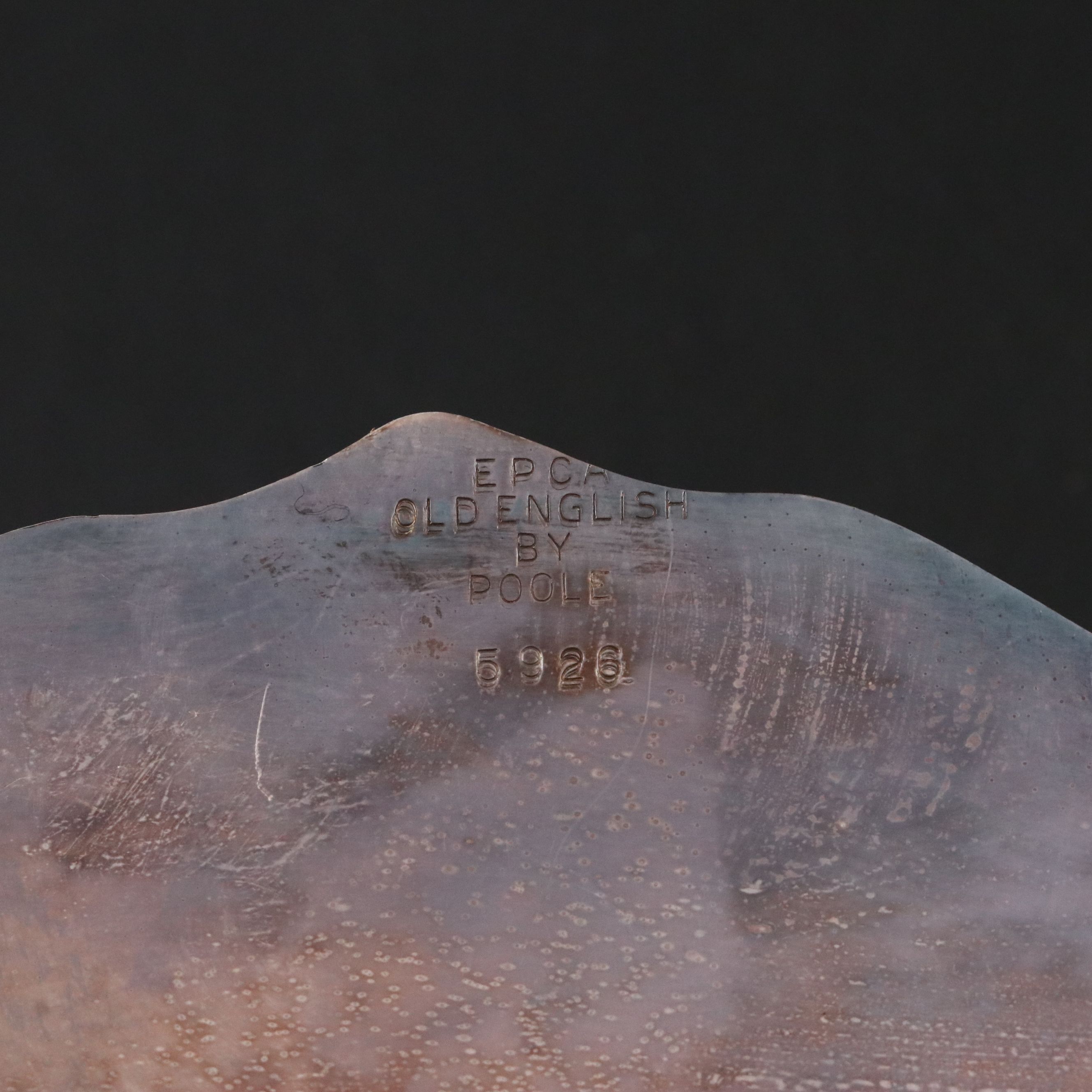 Poole Silver Plate Shell Plate with Other Glass and Porcelain Plates