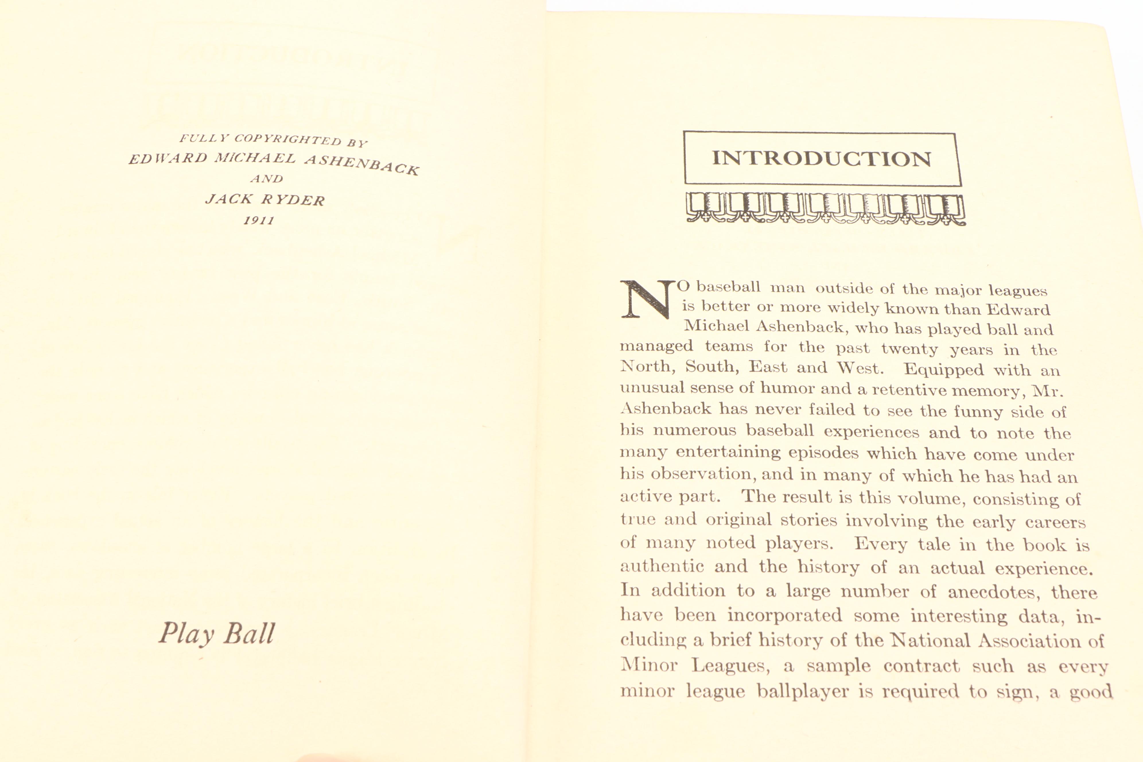 First Edition "Humor Among the Minors" by Edward Michael Ashenback, 1911
