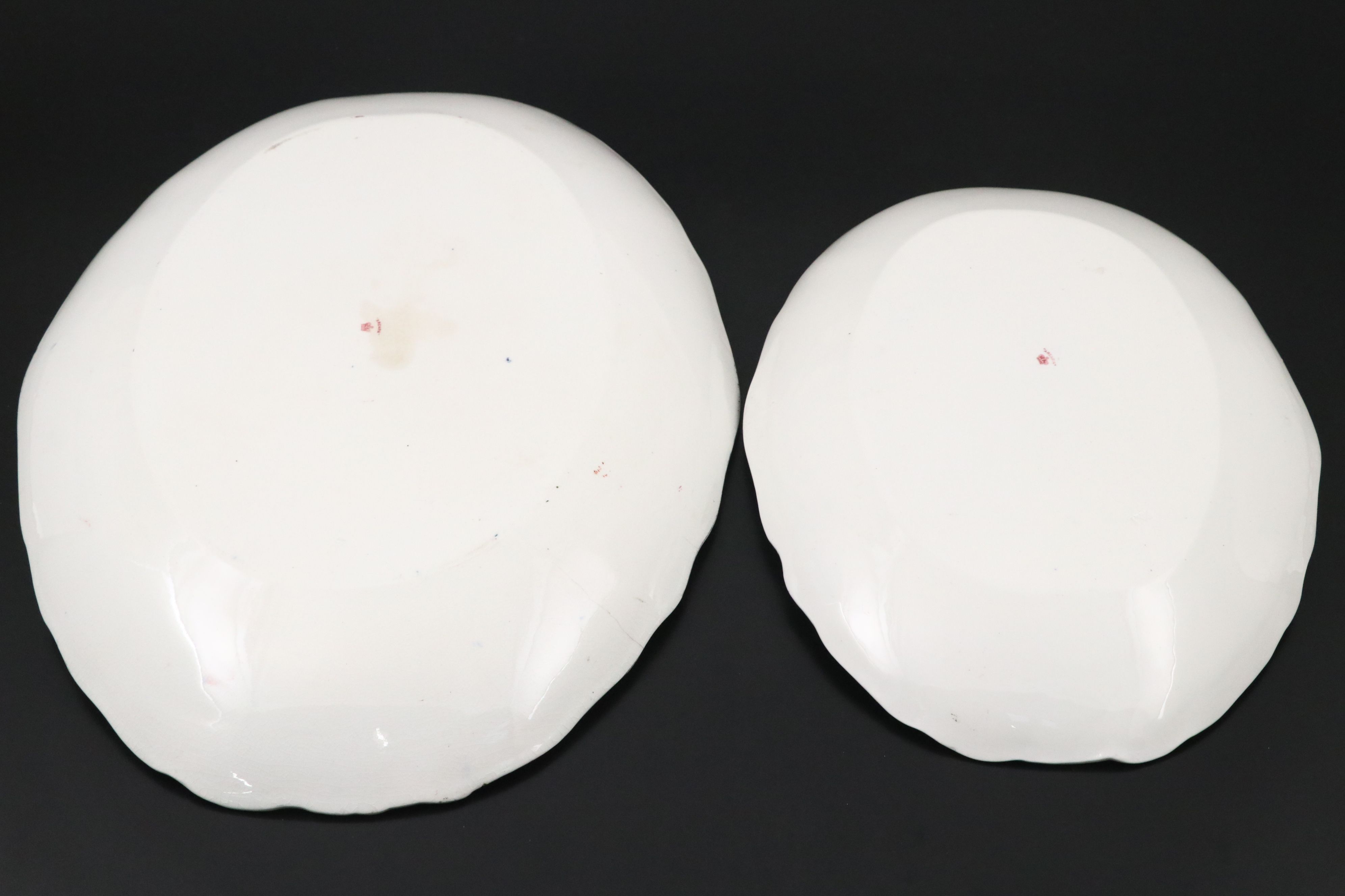 Royal Staffordshire Red and Blue "Arcadia" Porcelain Platters