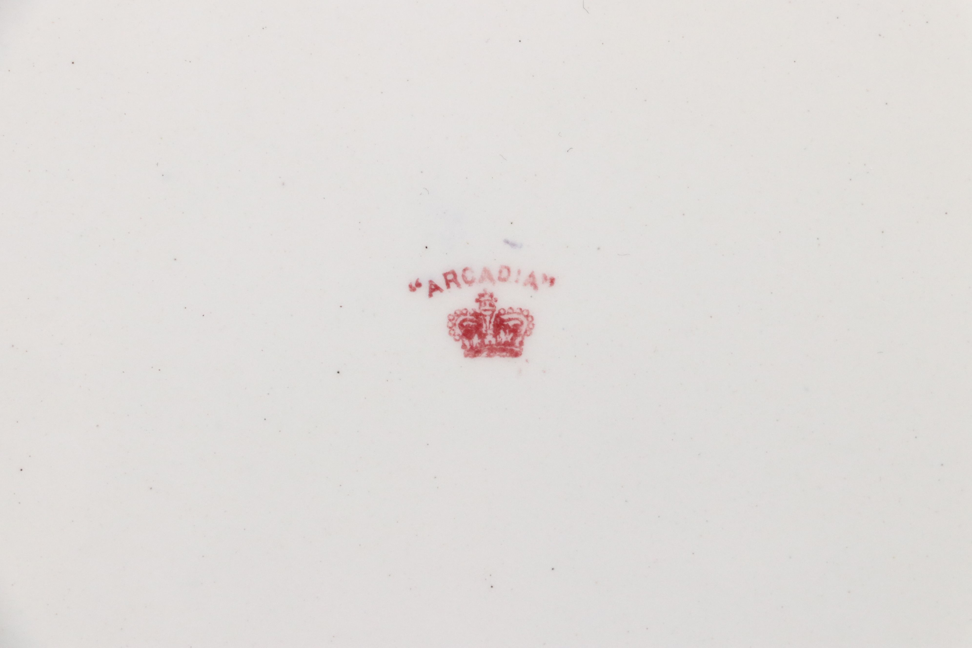 Royal Staffordshire Red and Blue "Arcadia" Porcelain Platters