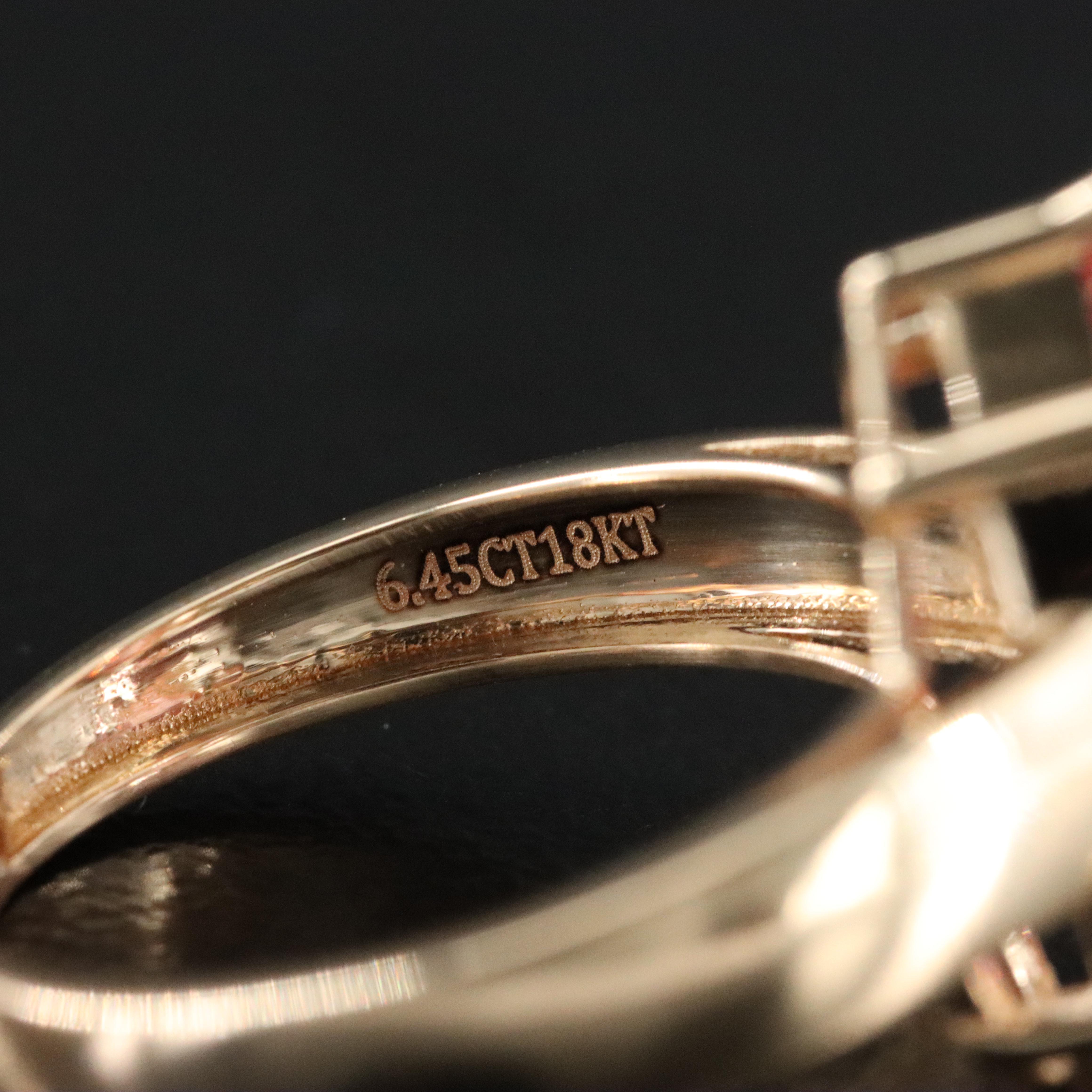 18K 5.08 CT Lab Grown Fancy Pink Diamond Solitaire Ring