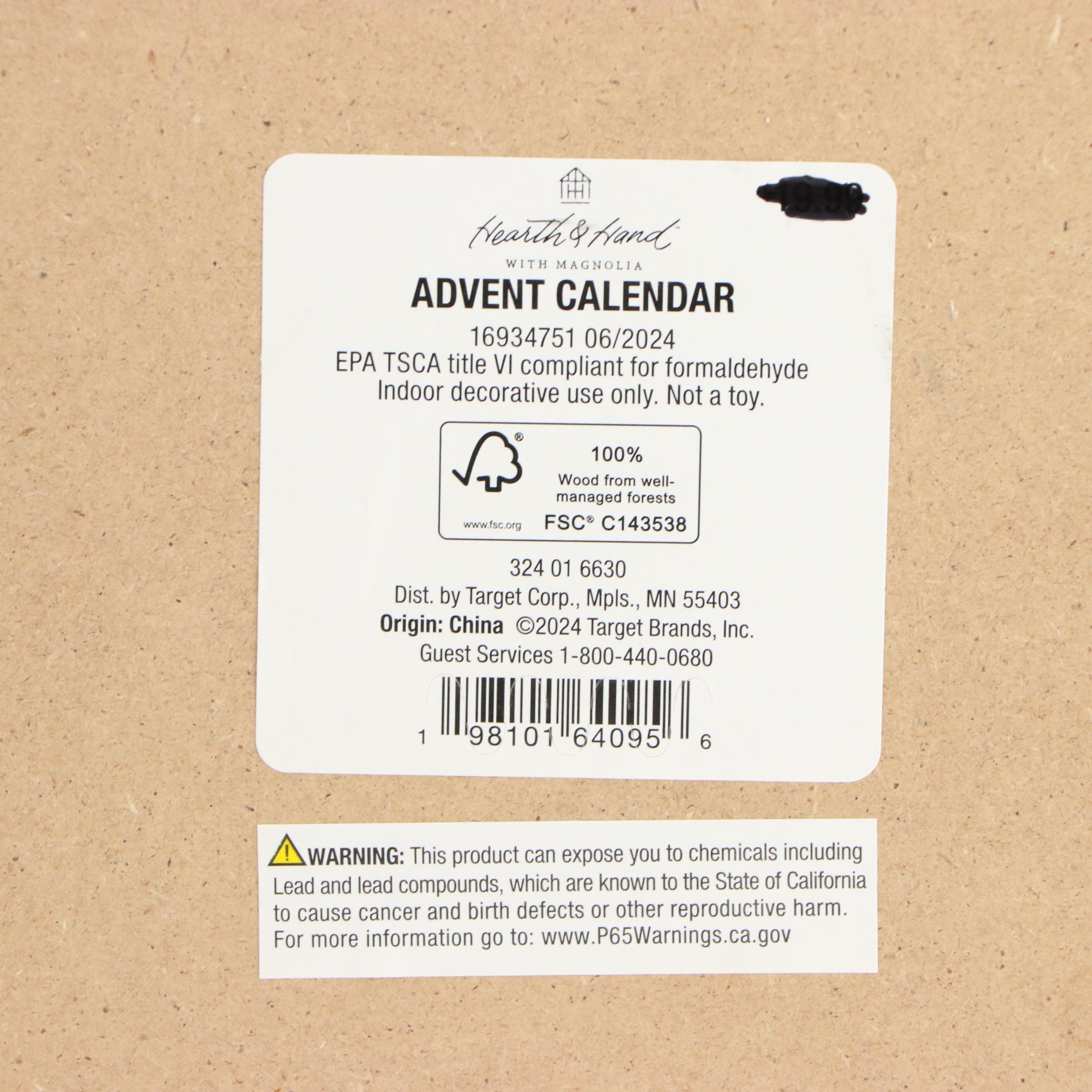 Hearth to Hand Advent Calendar, Illuminated Tree Stars and Other Holiday Décor