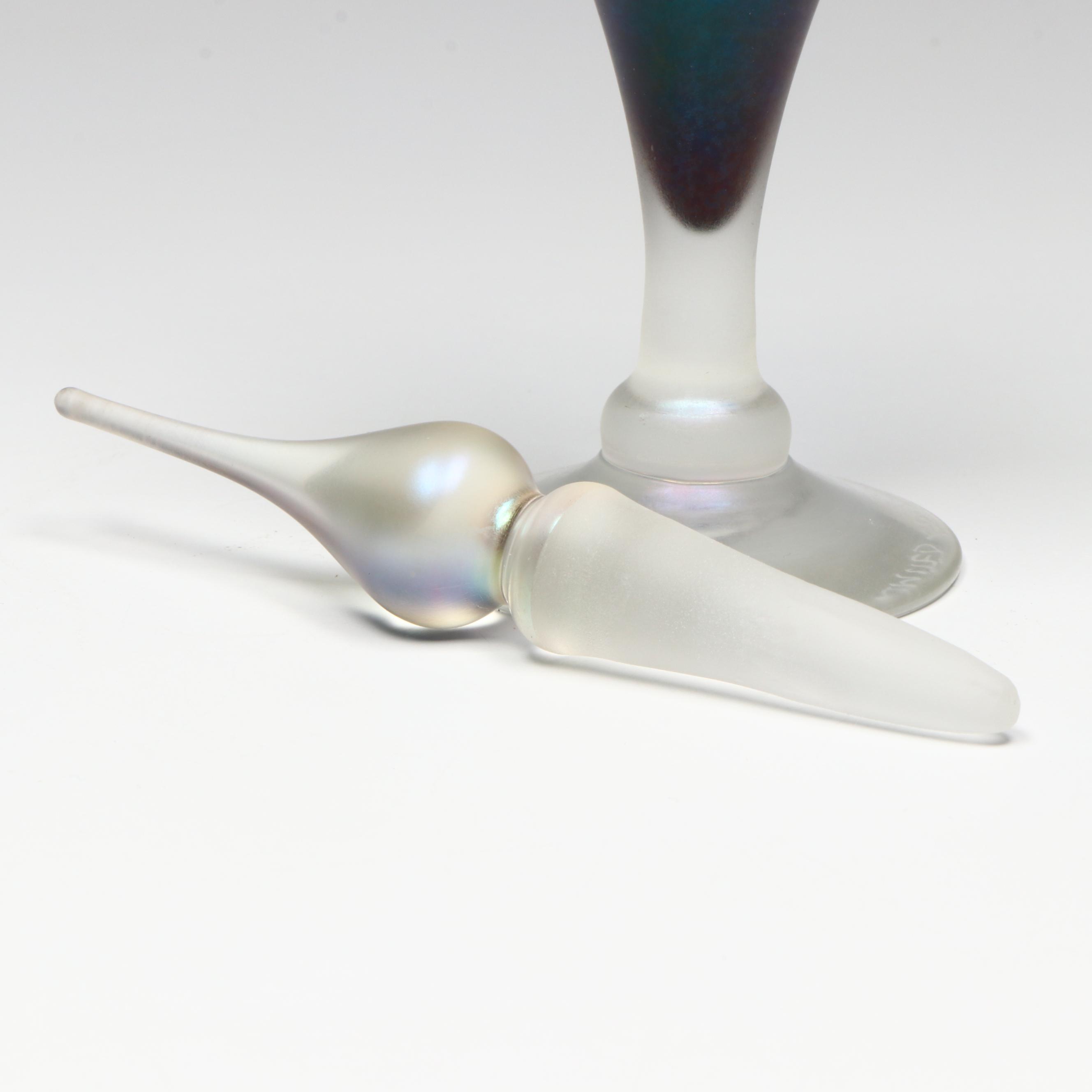 Artist Signed Limited Edition Glass Perfume Bottle, 1982