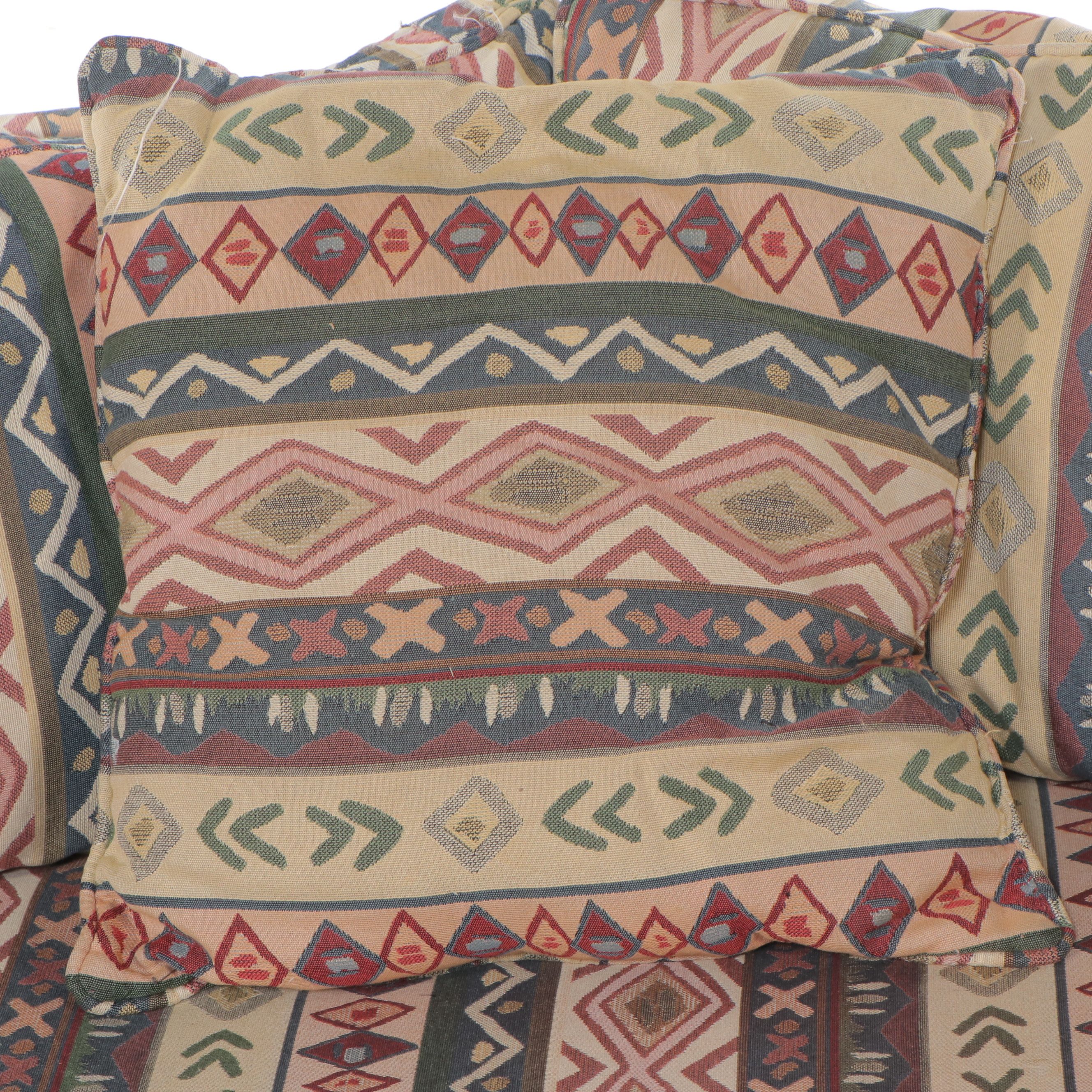 Lee Industries Postmodernist Upholstered Three-Piece Sectional with Ottomans