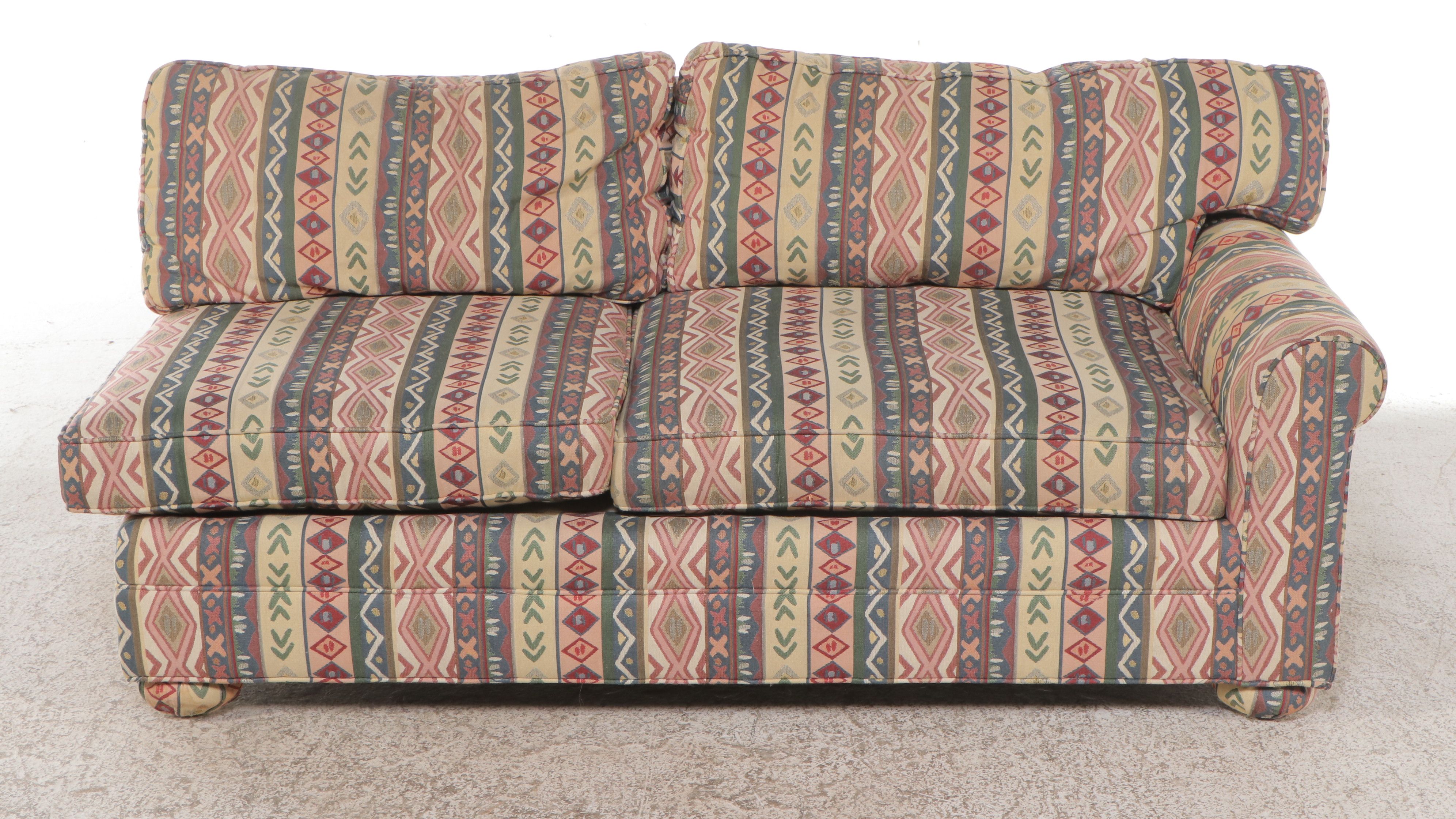 Lee Industries Postmodernist Upholstered Three-Piece Sectional with Ottomans