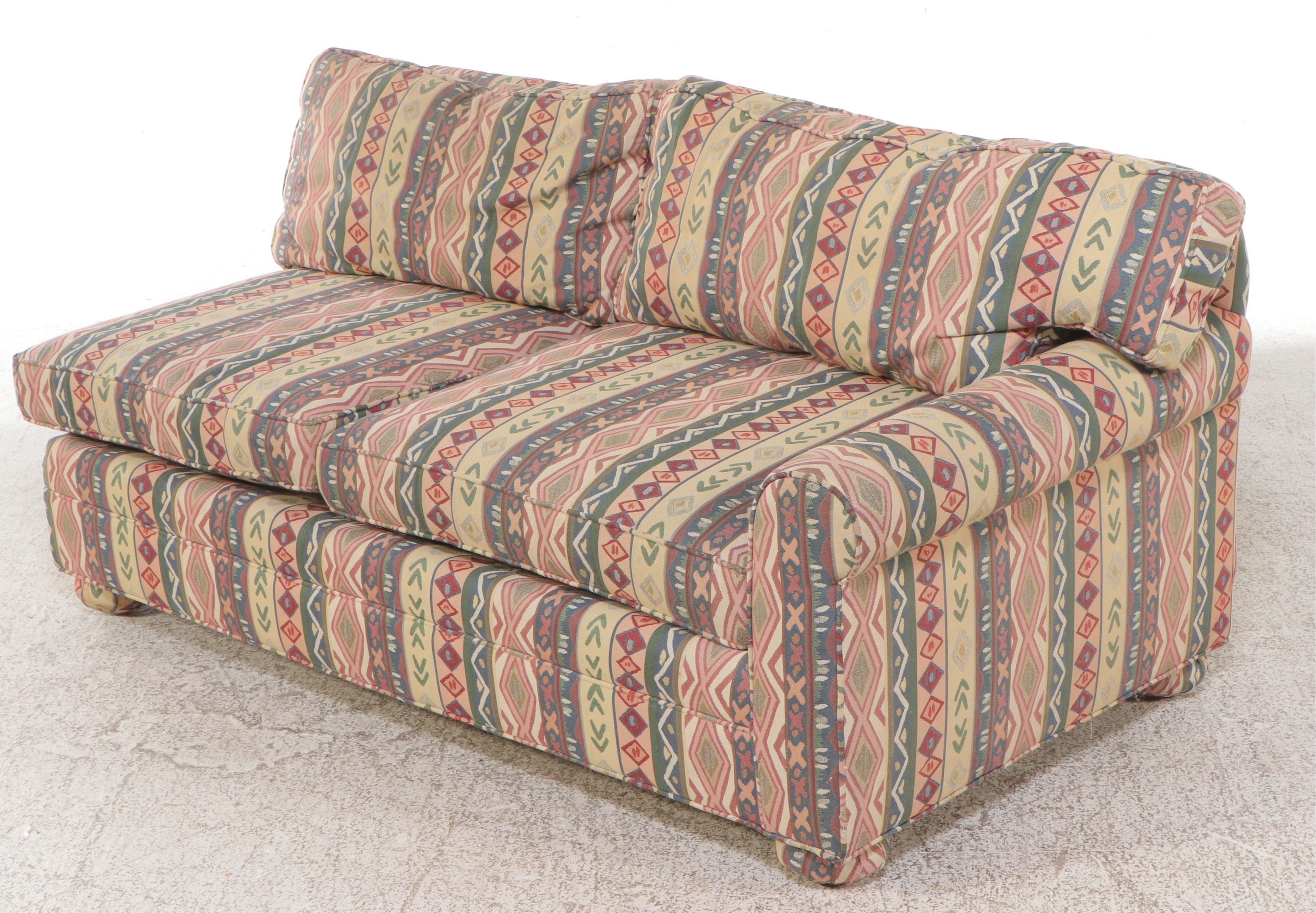 Lee Industries Postmodernist Upholstered Three-Piece Sectional with Ottomans