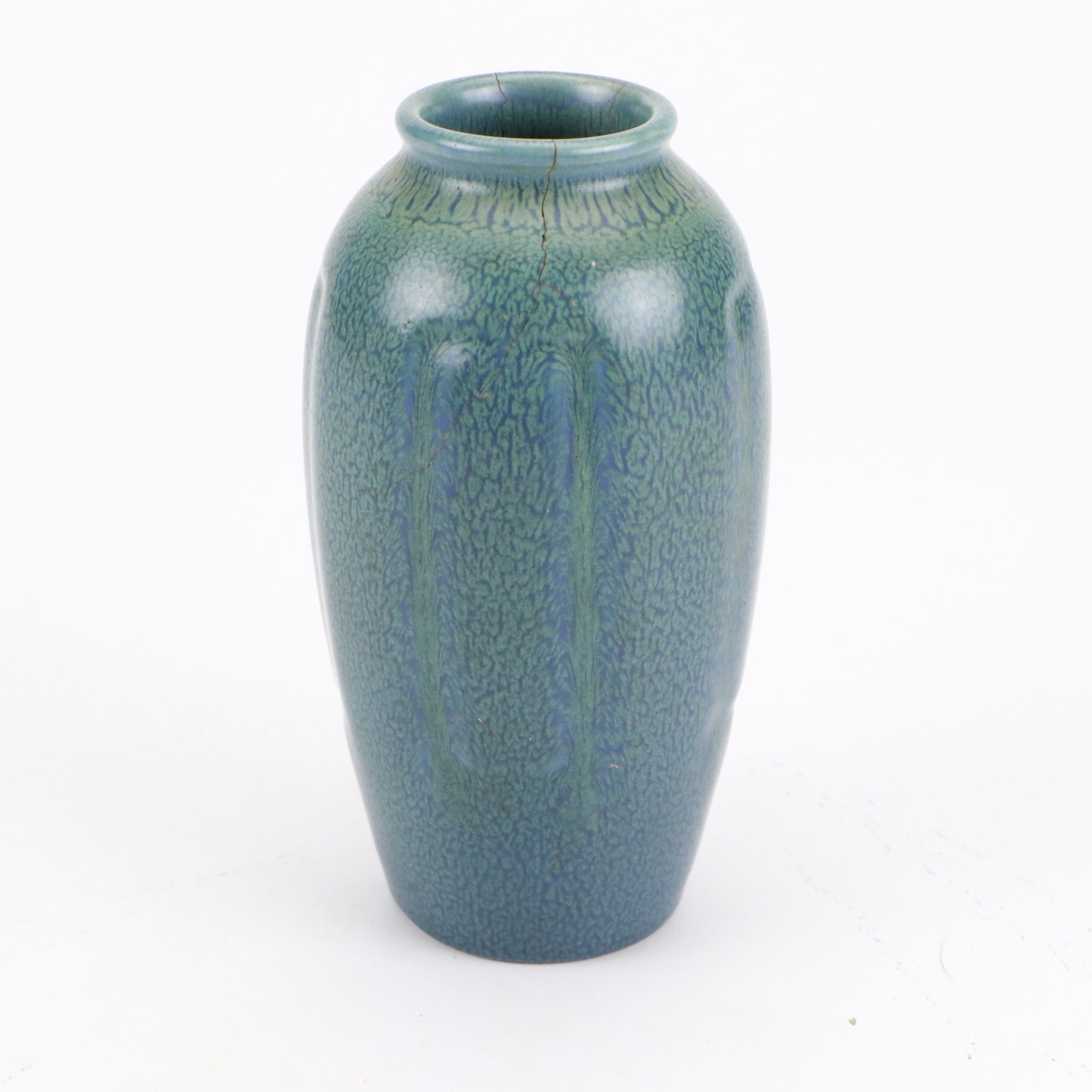 Rookwood Pottery Green Textured Matte Glaze Vase, 1917