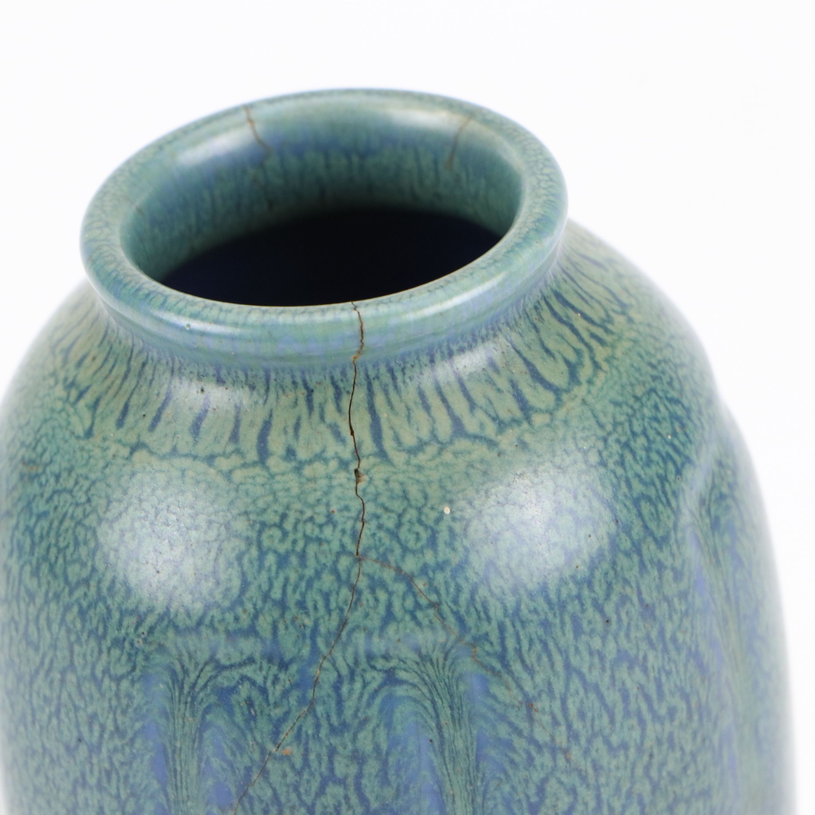Rookwood Pottery Green Textured Matte Glaze Vase, 1917
