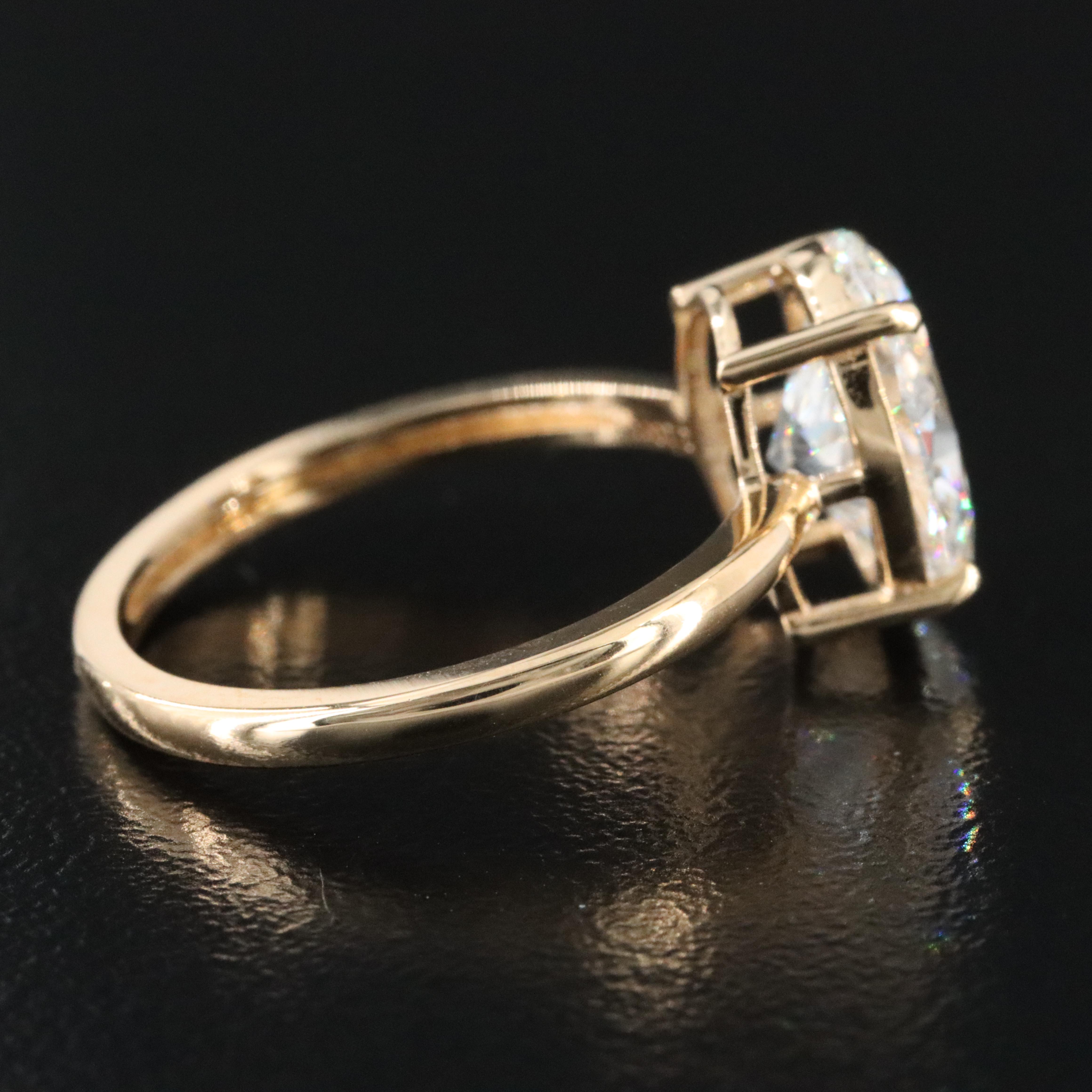 18K 2.10 CT Lab Grown Diamond Solitaire Ring with IGI Report