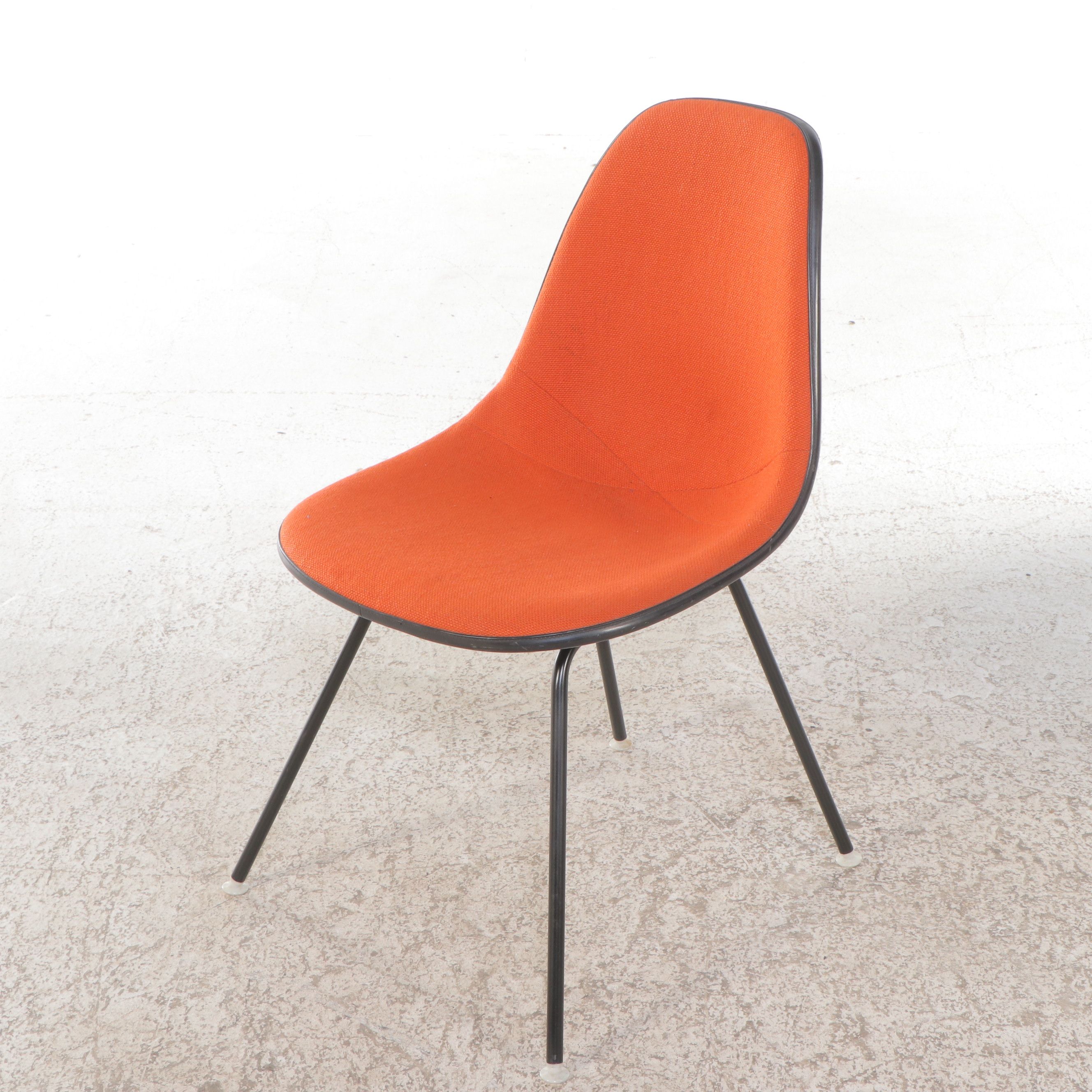 Charles and Ray Eames for Herman Miller Upholstered Fiberglass Side Chairs